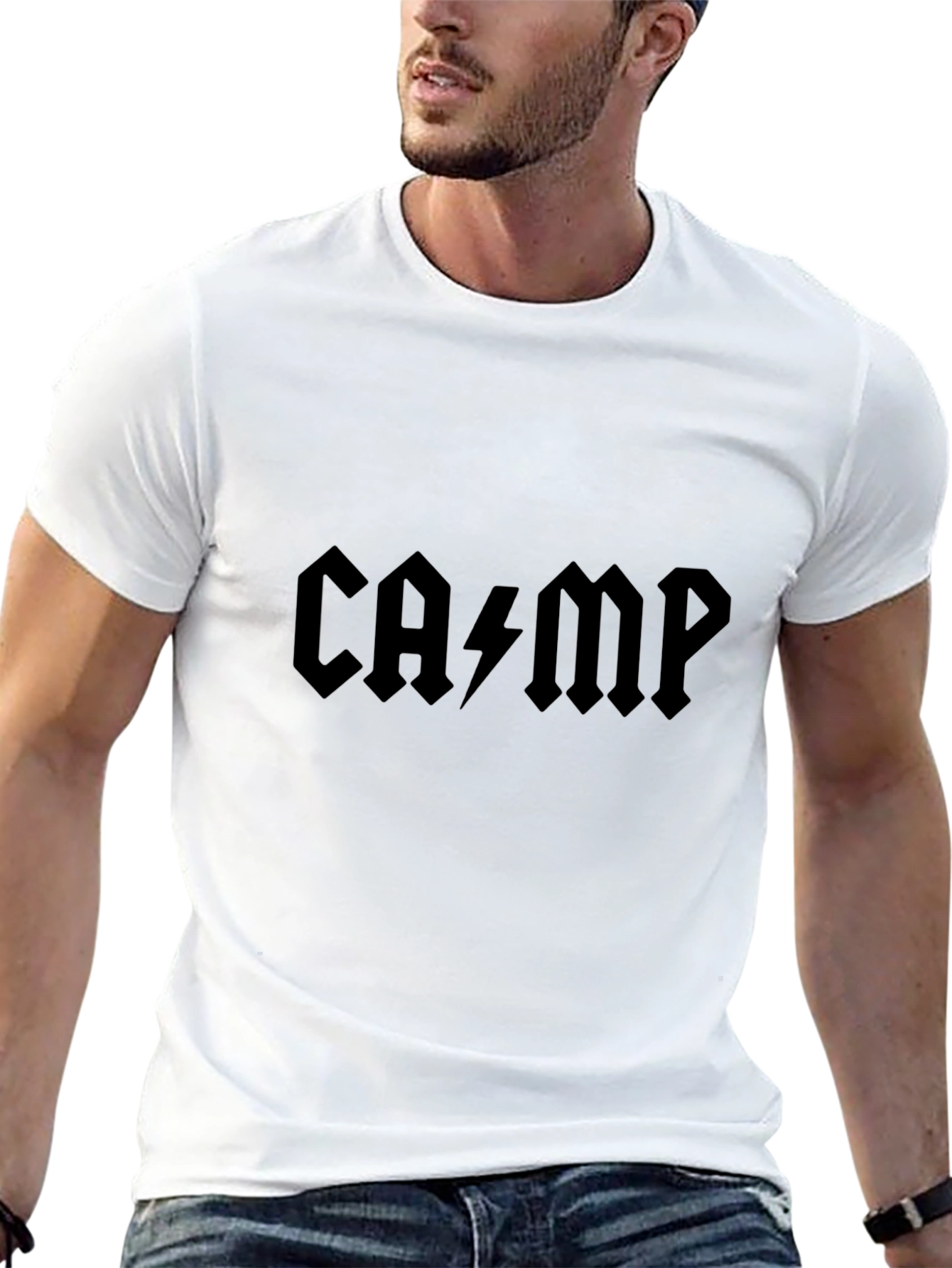 Black Camp T-Shirt - AC/DC Inspired Design view 13