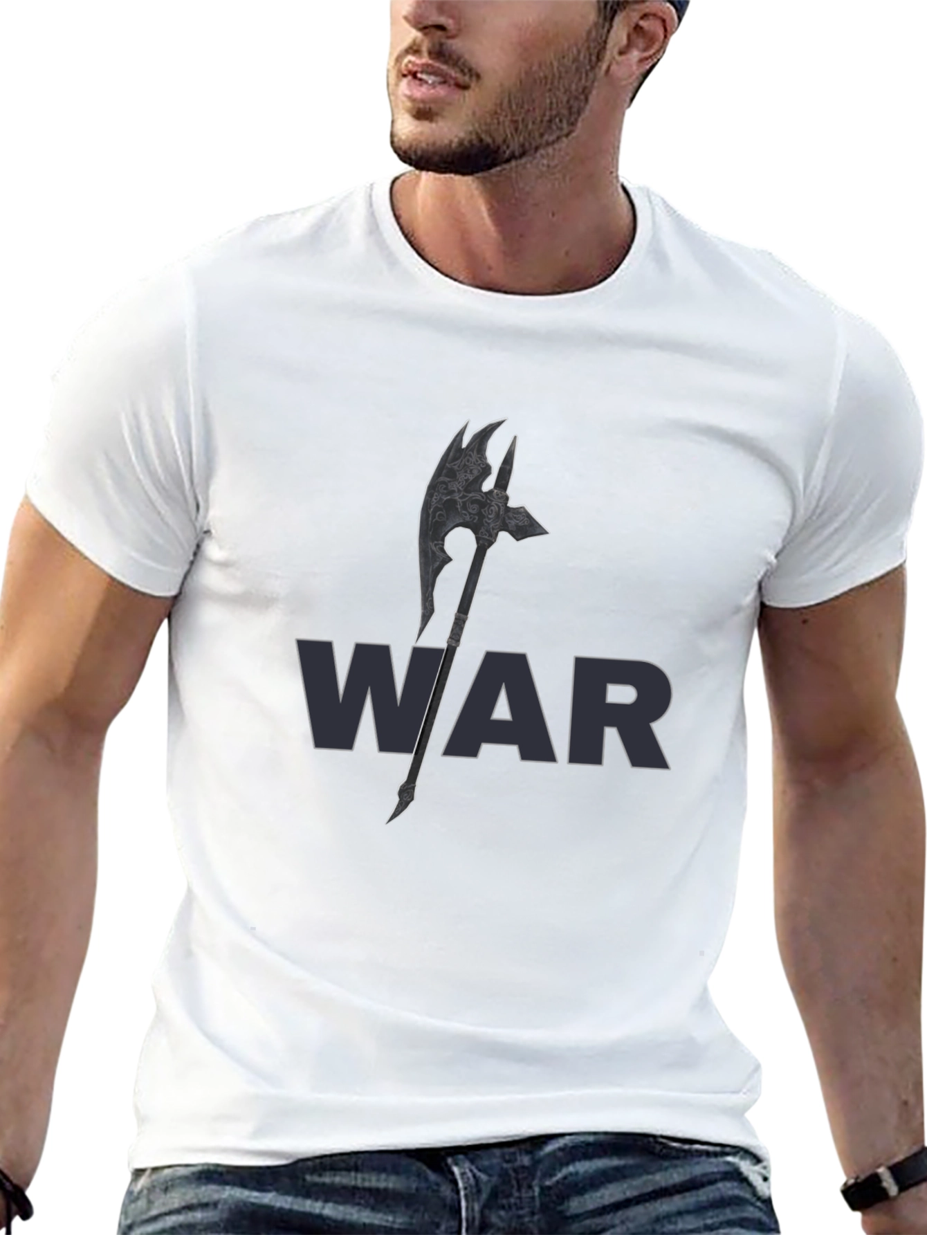 War Axe Graphic Tee - Men's Black T-Shirt - 13