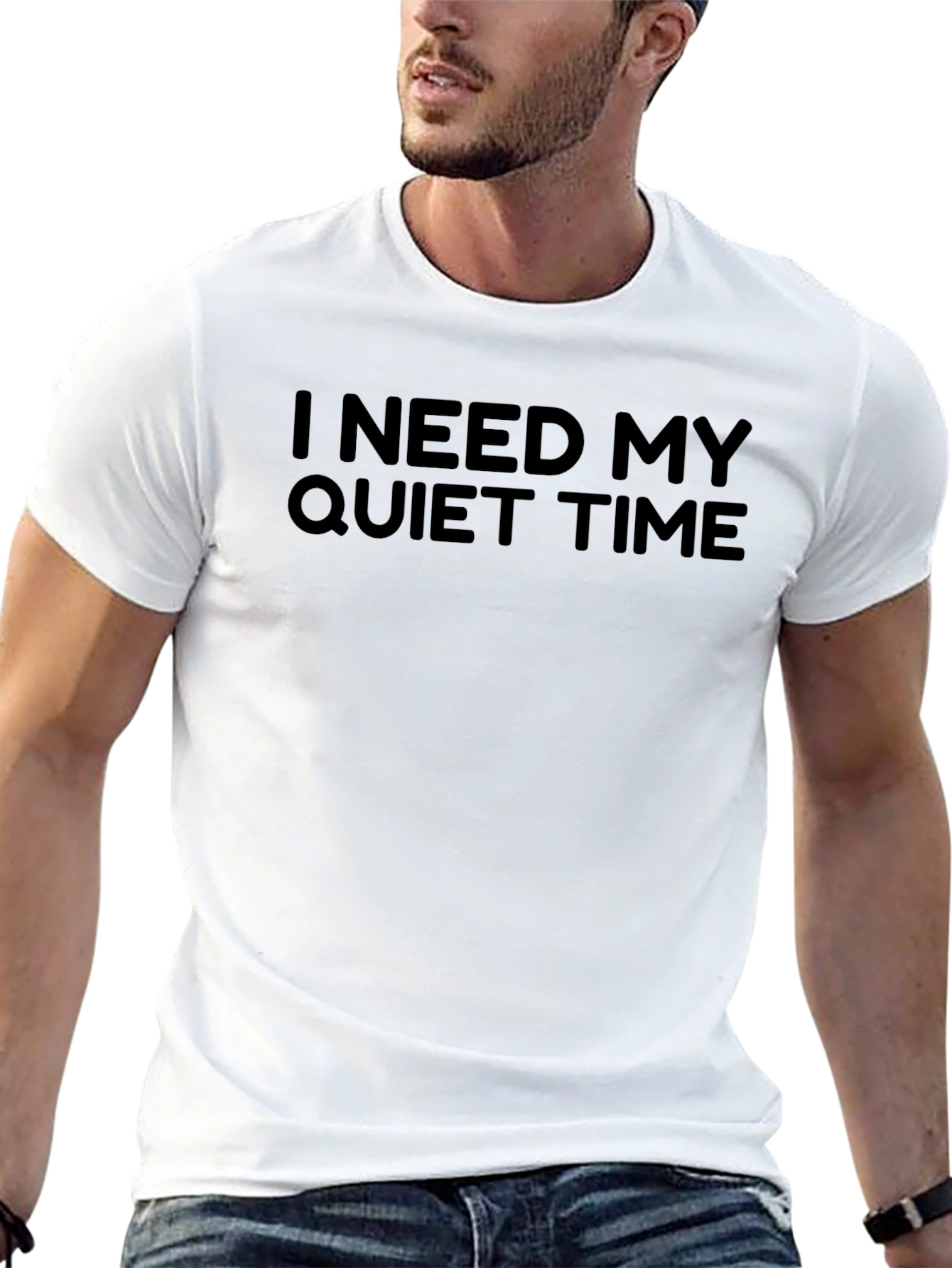 Black I Need My Quiet Time Black T-Shirt view 13