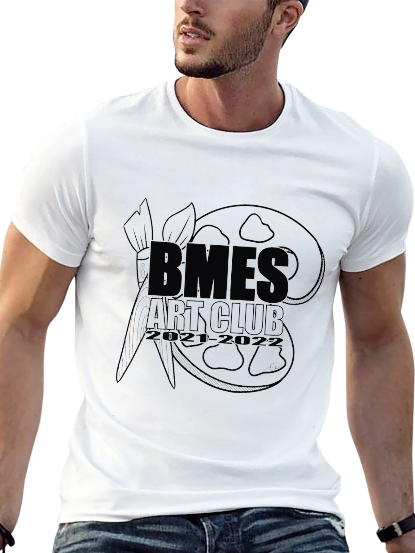 Black Black BMES Art Club Graphic T-Shirt view 13