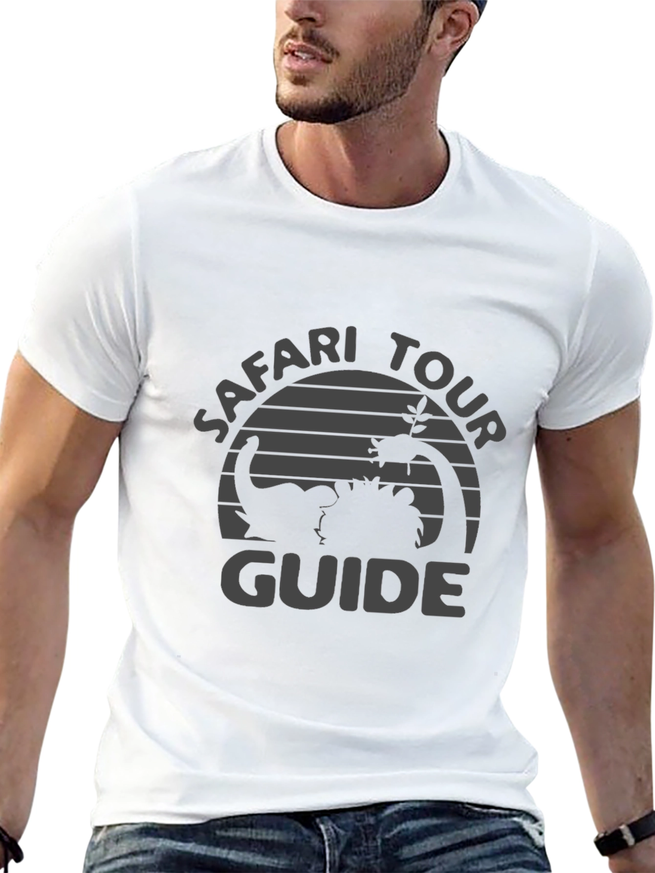 Black Safari Tour Guide T-Shirt - Adventure Awaits! view 13