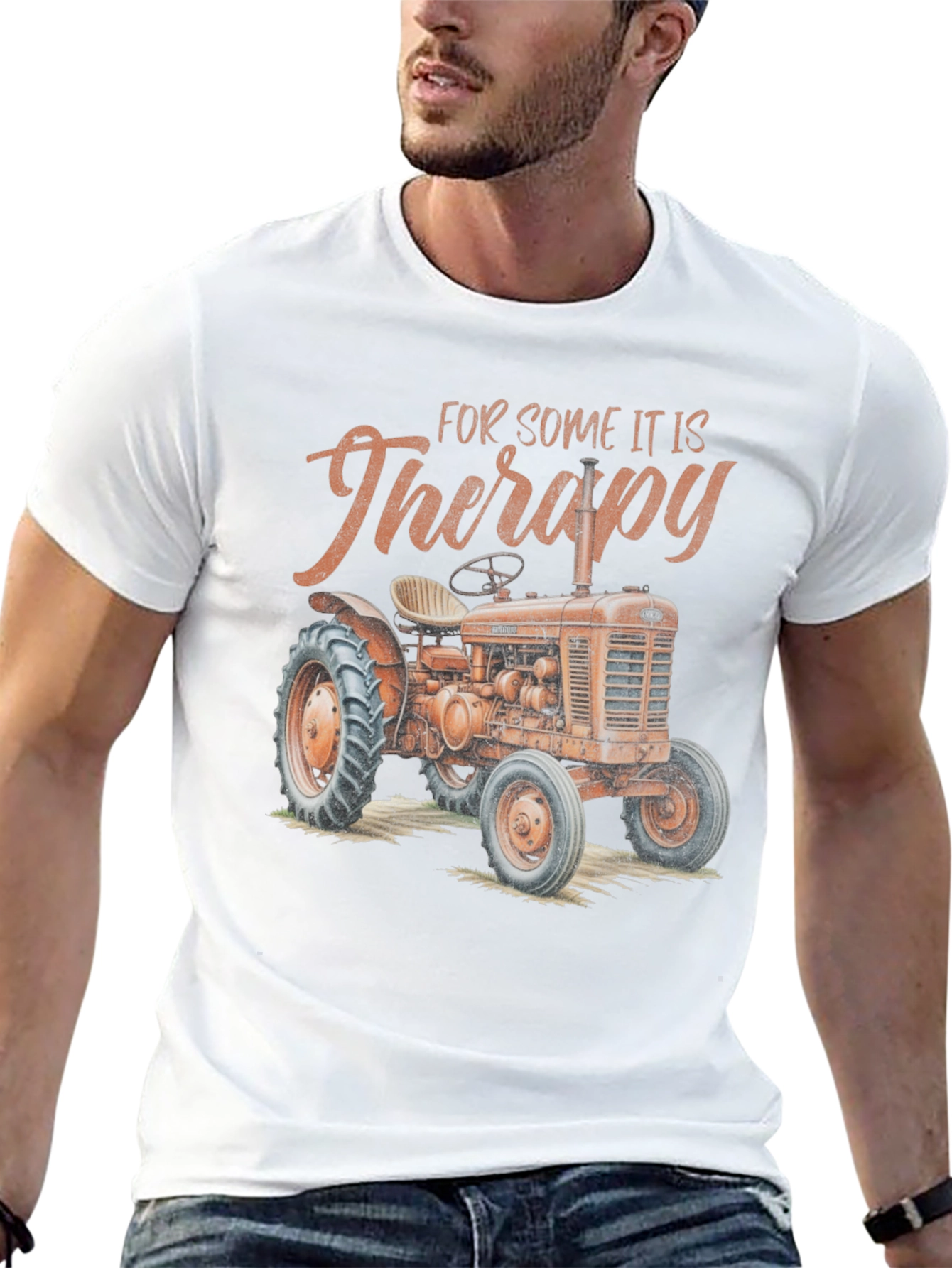 Black Tractor Therapy Graphic T-Shirt view 13
