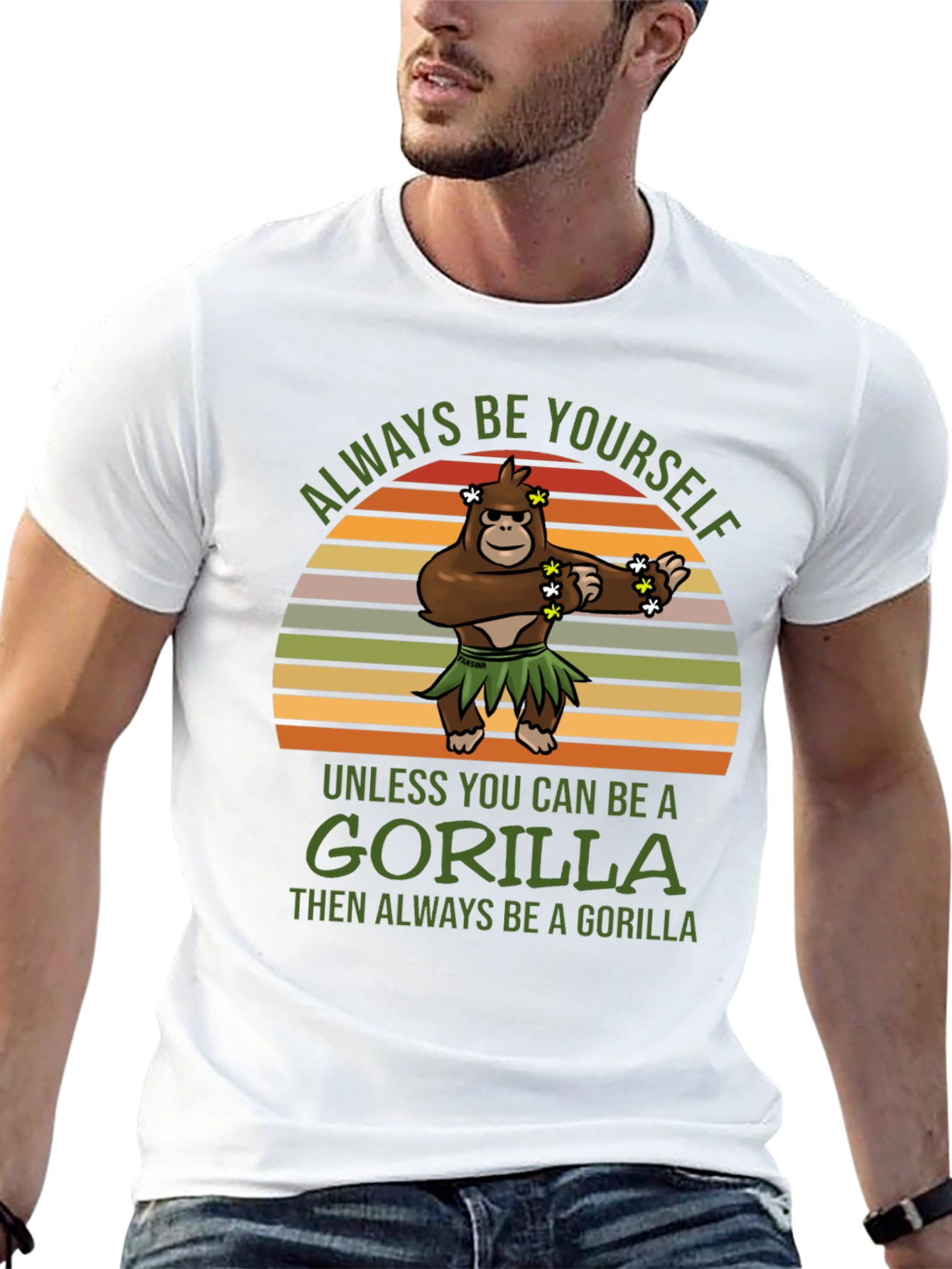 Black Always Be Yourself Unless You Can Be A Gorilla T-Shirt view 13