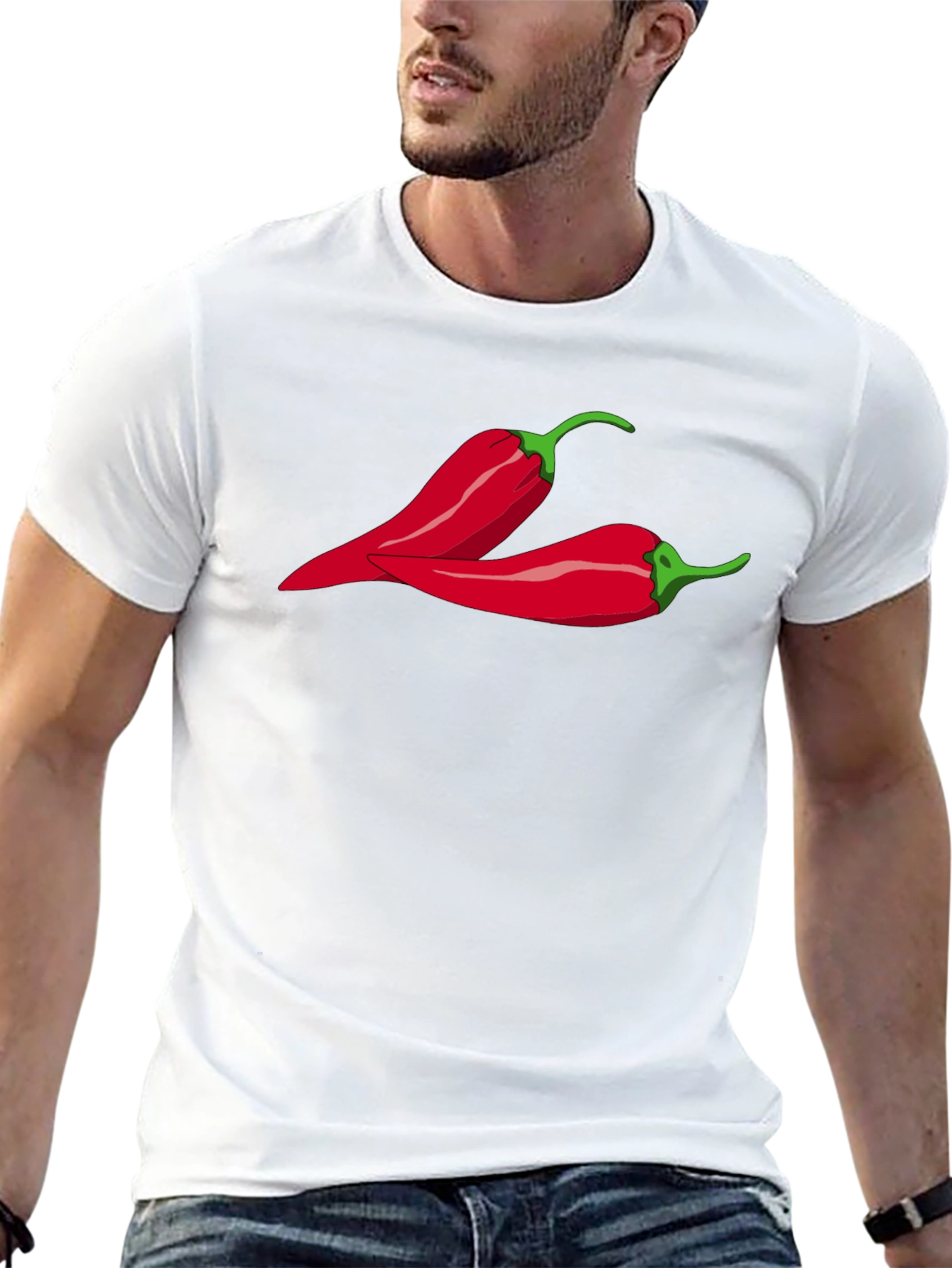 Spicy Chili Pepper Graphic T-Shirt - Black - 13