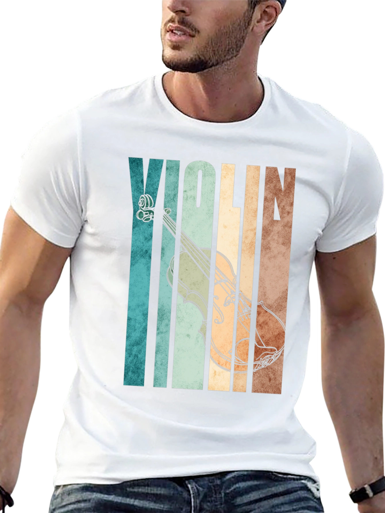 Black Vintage Violin T-Shirt - Music Lover Tee view 13