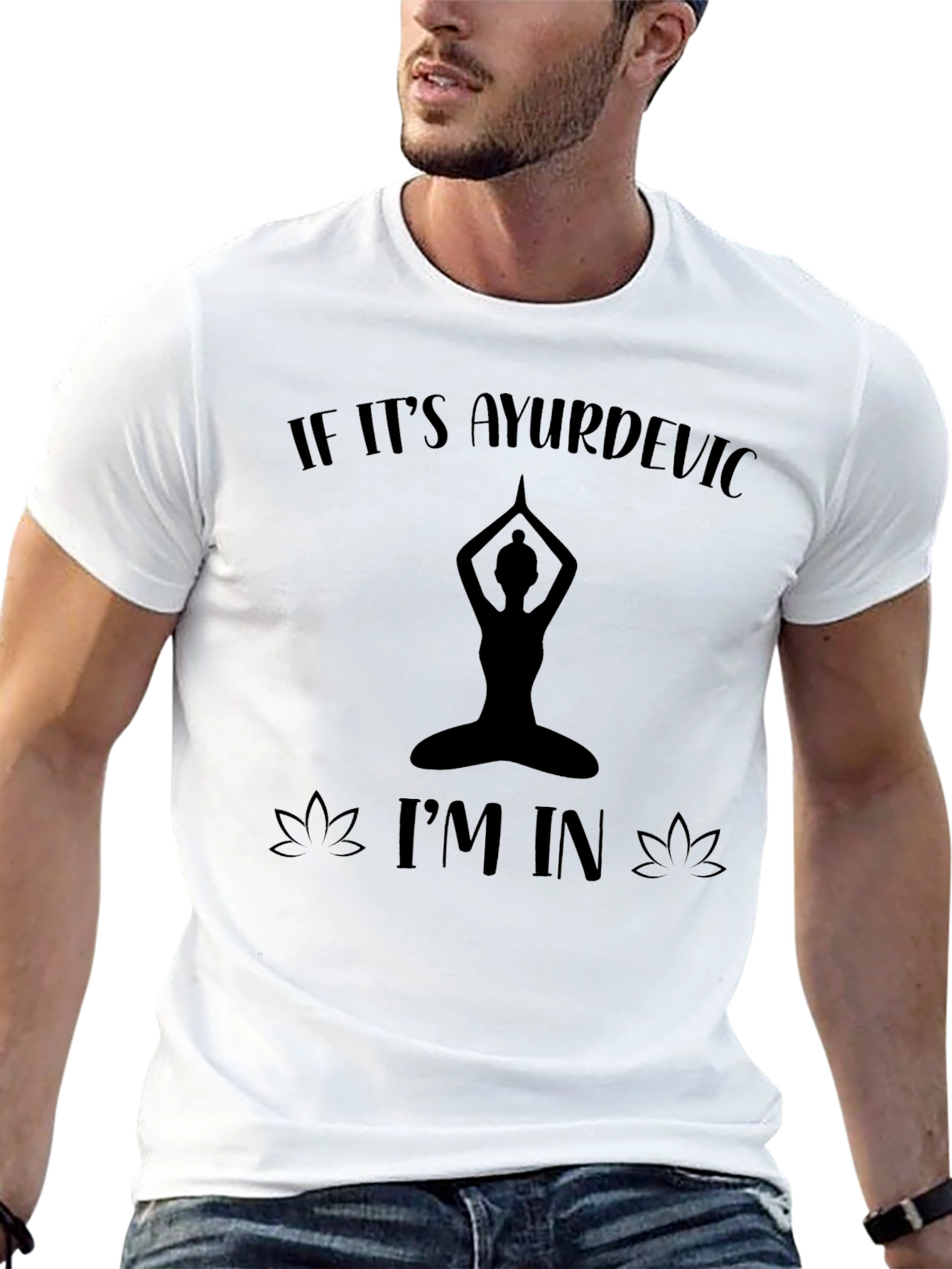 Black Ayurvedic Yoga T-Shirt - Meditate in Style view 13