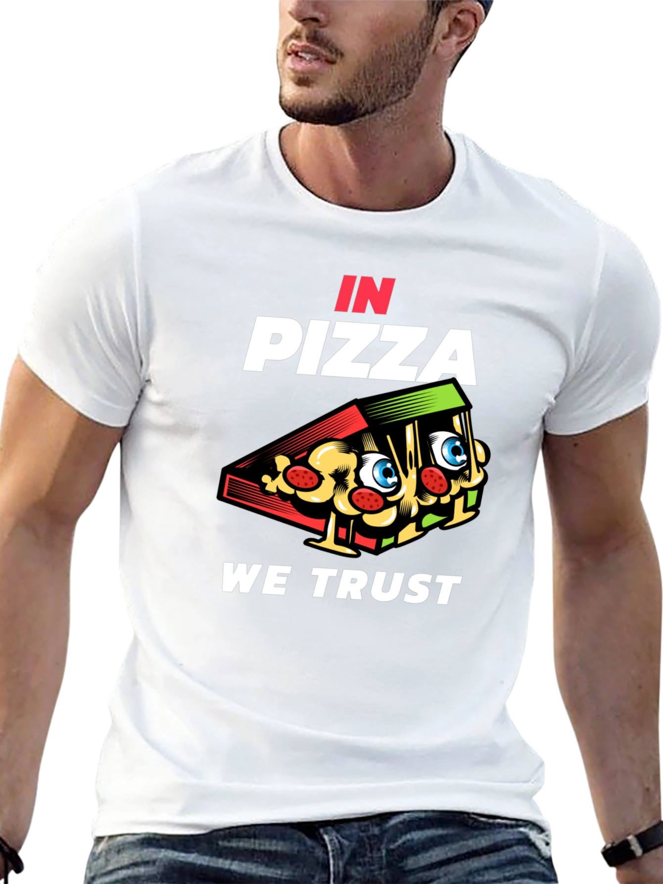 Black In Pizza We Trust Black Graphic Tee view 13