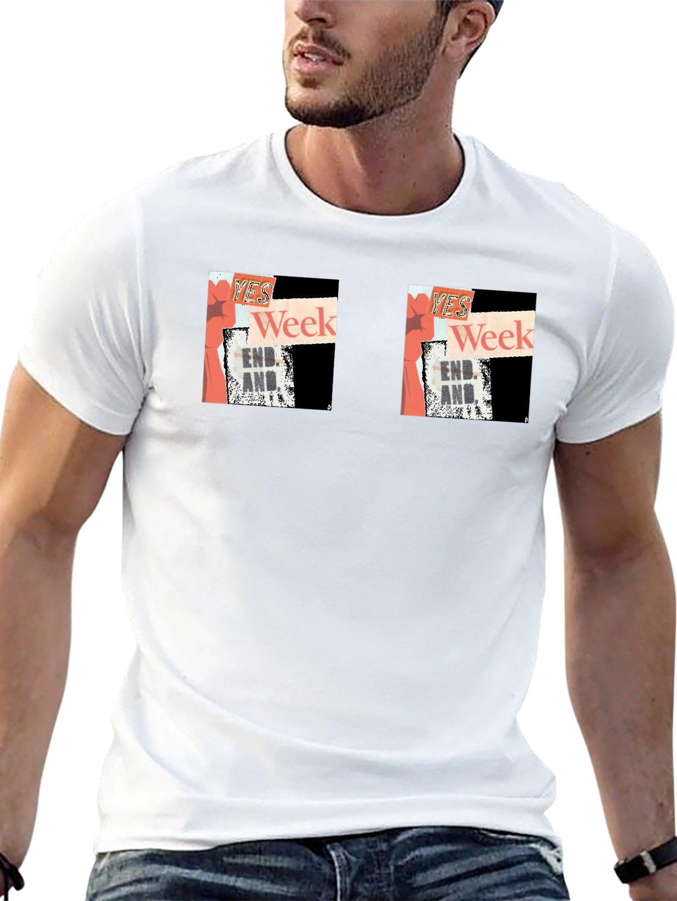 Black Yes Week End. Graphic T-Shirt view 13