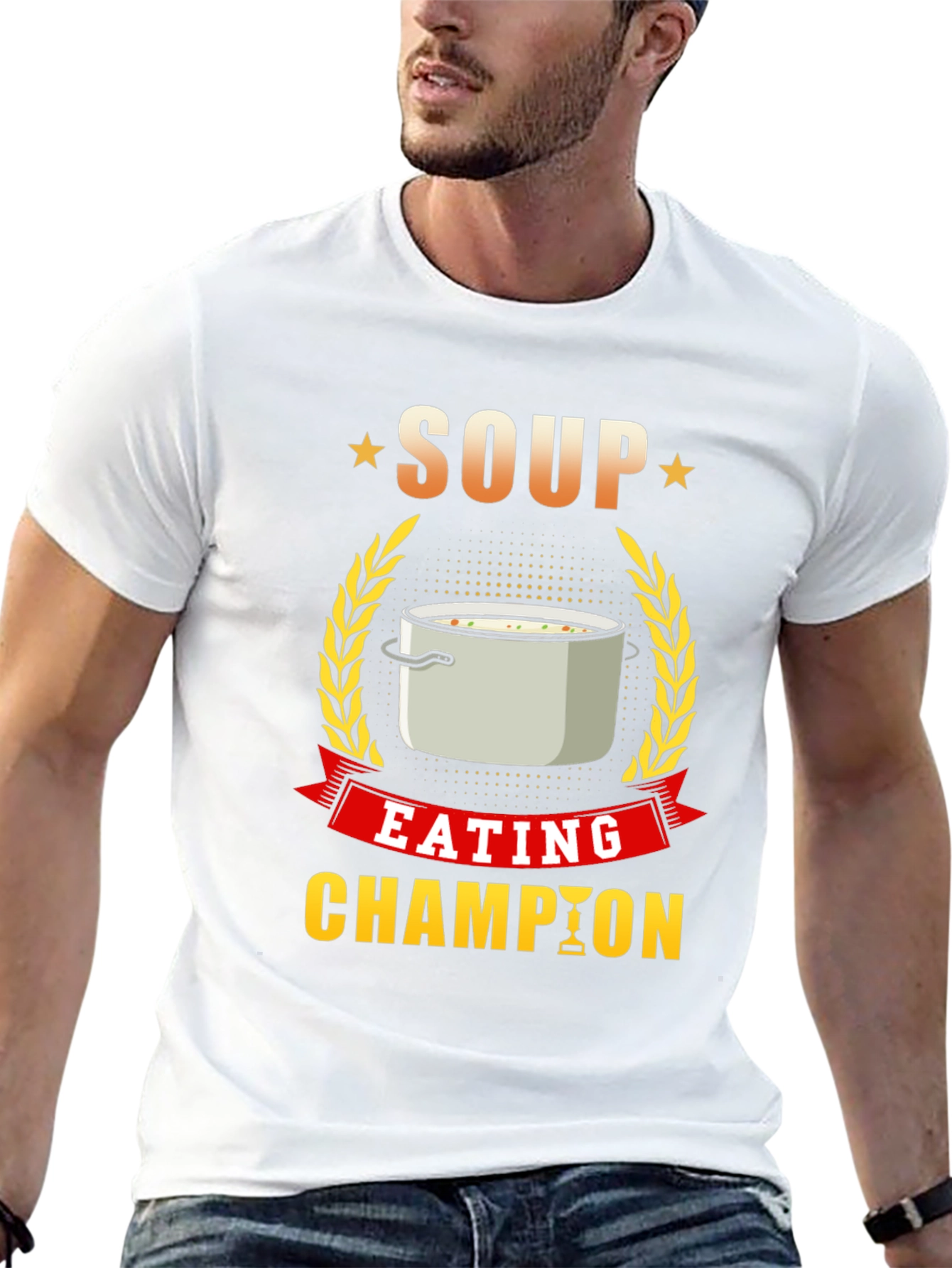 Black Soup Eating Champion T-Shirt, Funny Foodie Tee view 13