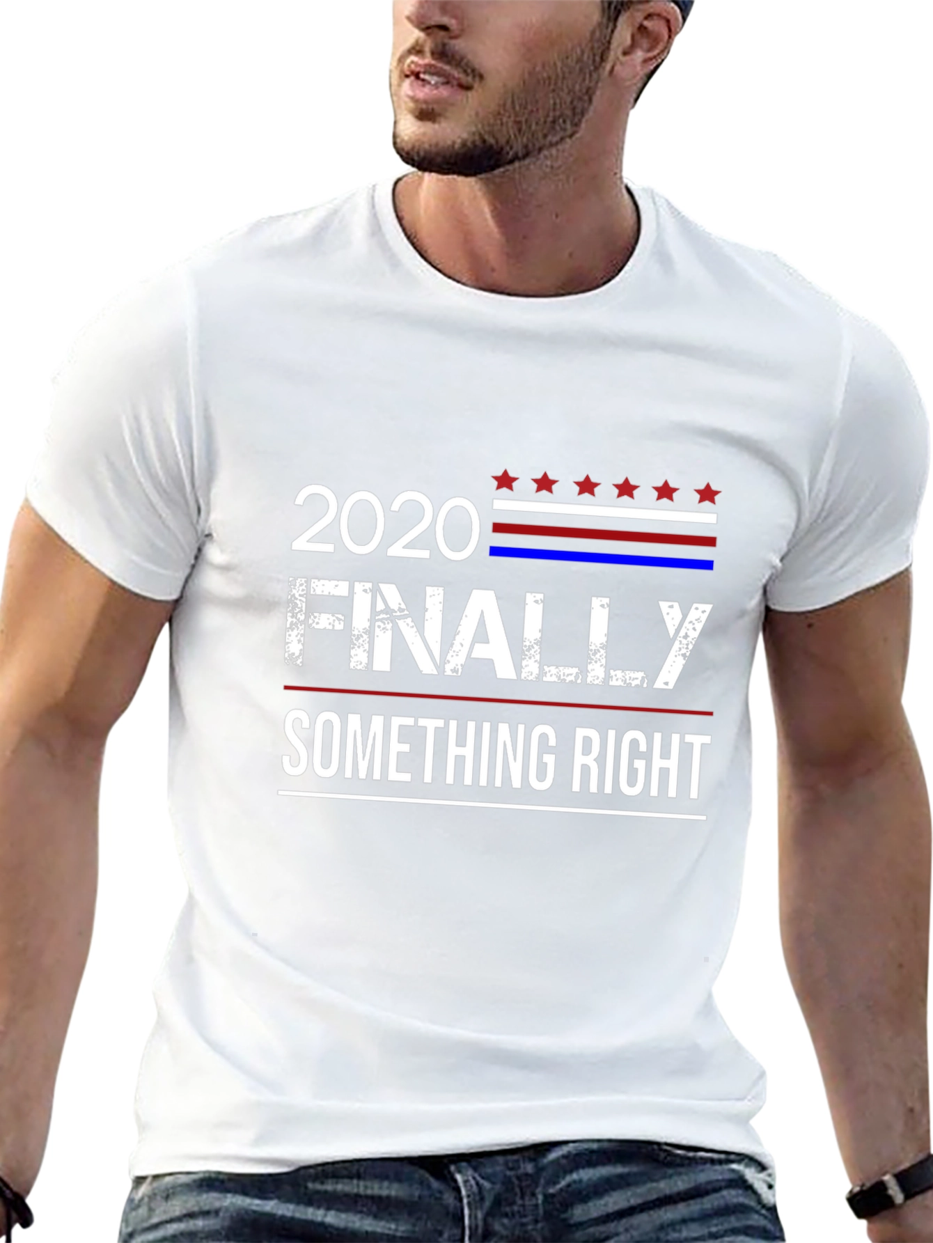 Black 2020 Finally Something Right T-Shirt view 13