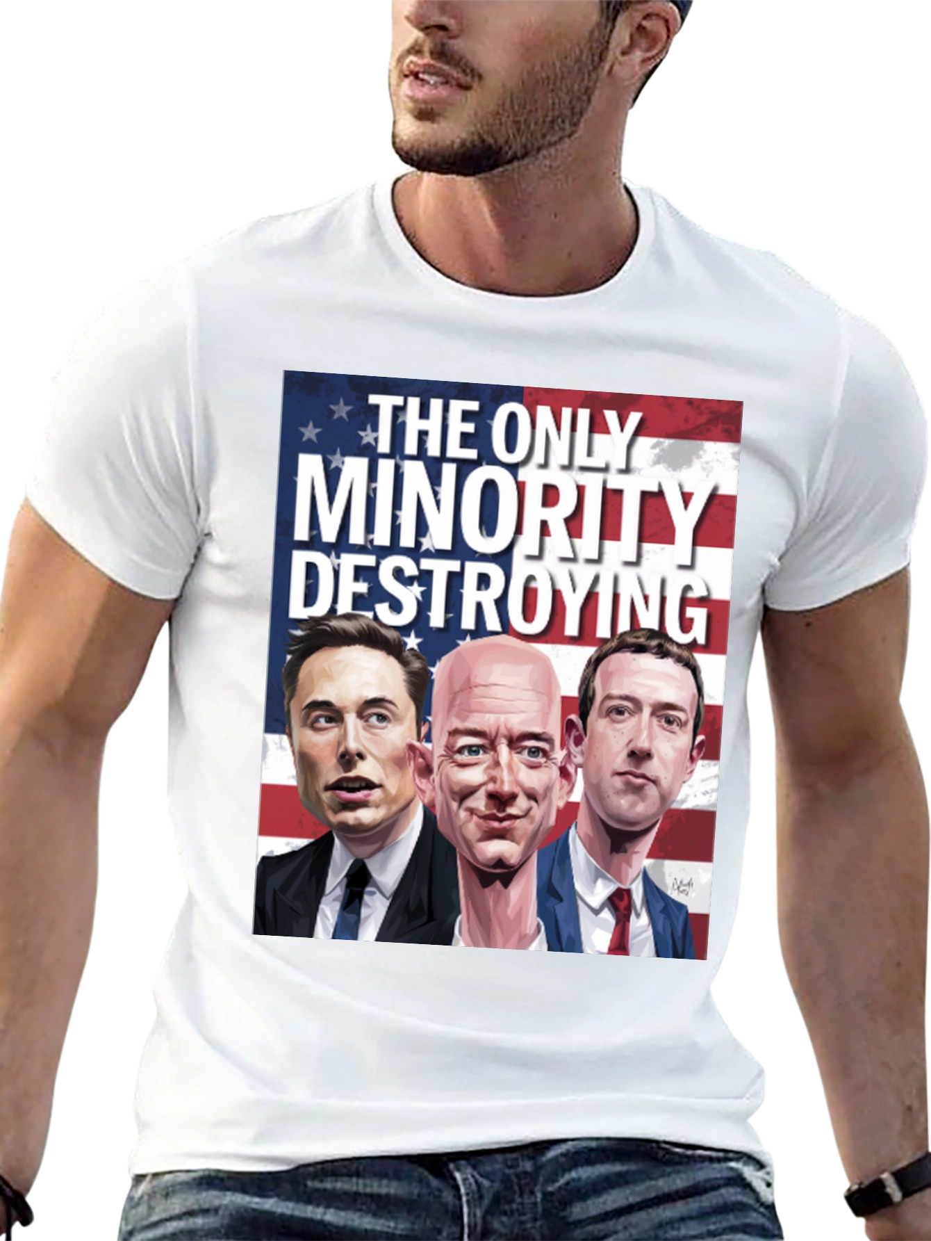 Black The Only Minority T-Shirt view 13