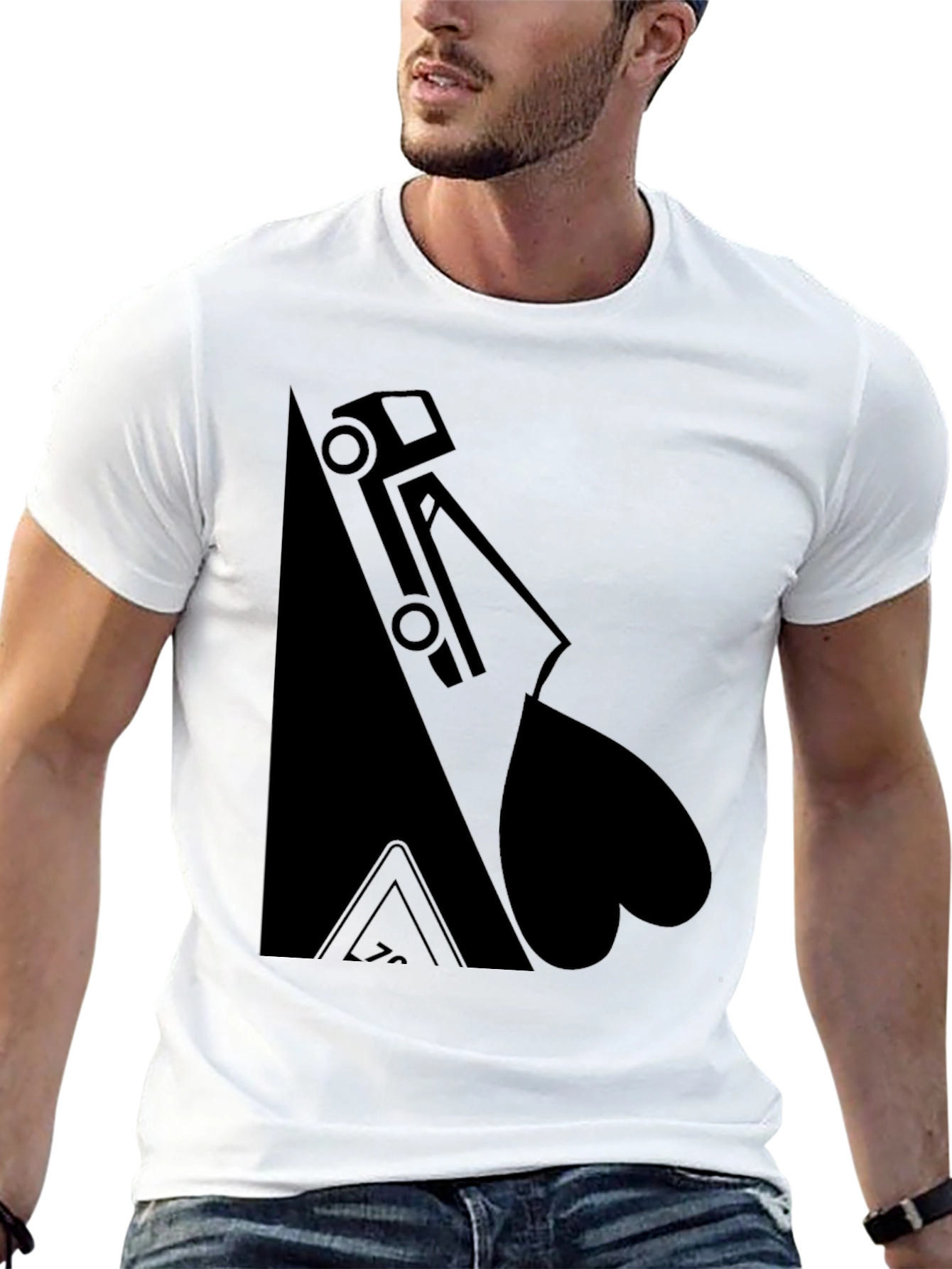 Black Truck & Heart Black T-Shirt view 13