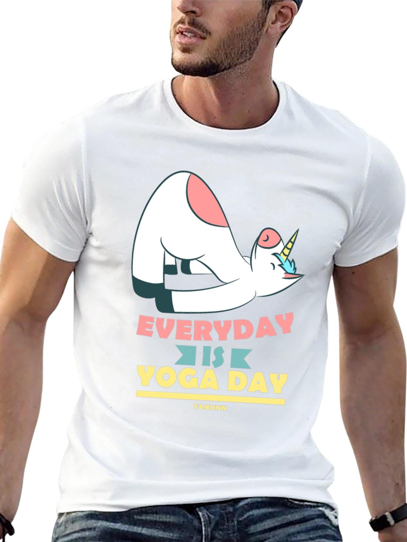 Black Unicorn Yoga T-Shirt - Everyday is Yoga Day Tee view 13