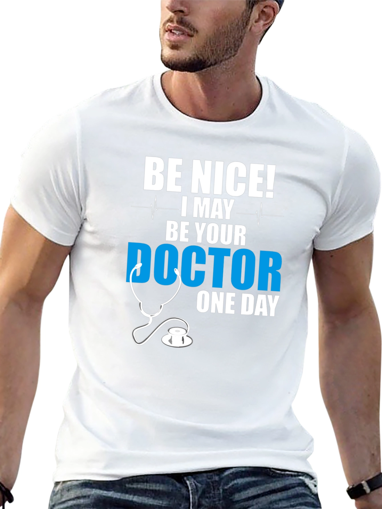 Black Be Nice Doctor T-Shirt view 13