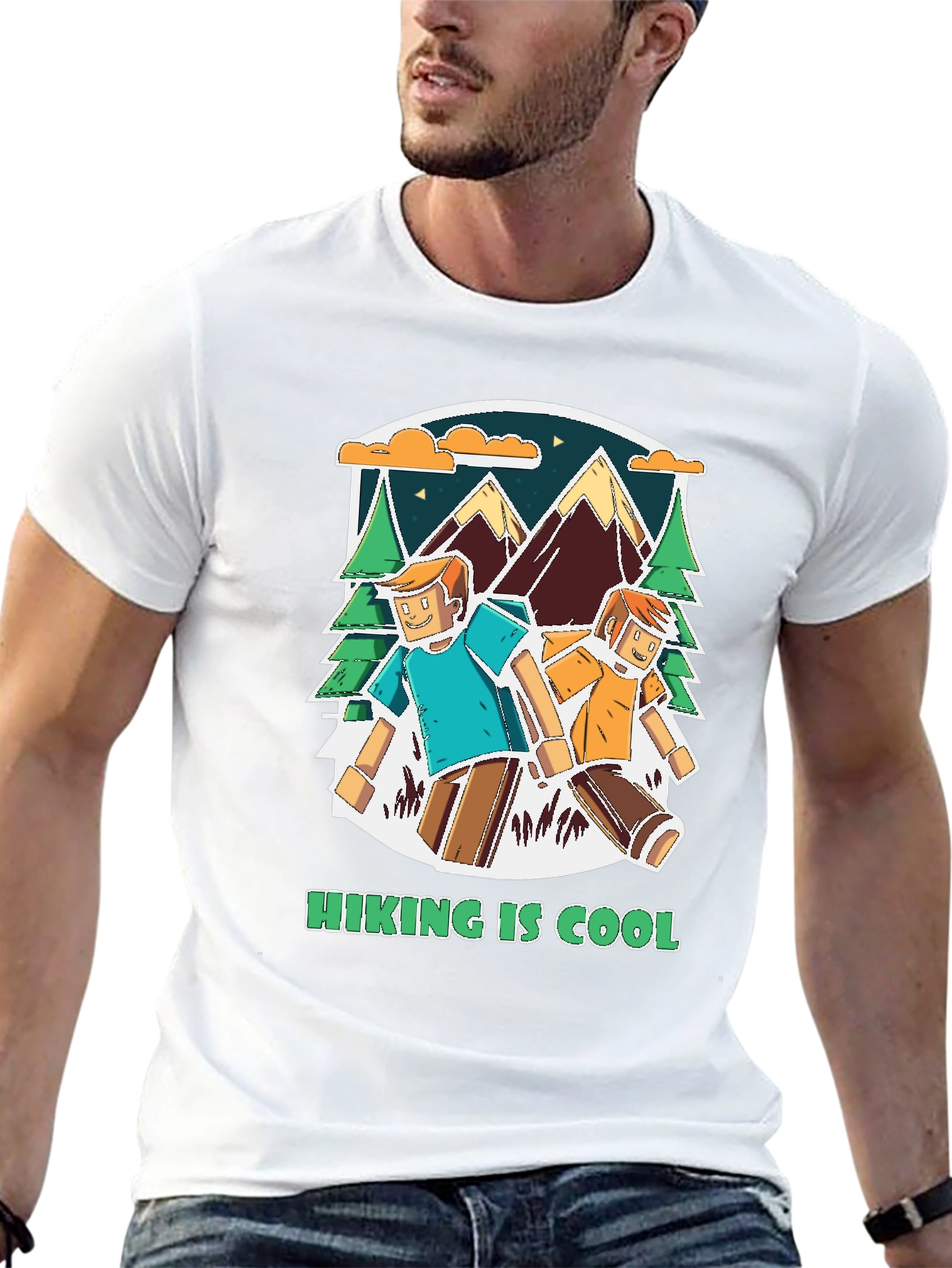 Black Hiking is Cool Graphic Tee view 13