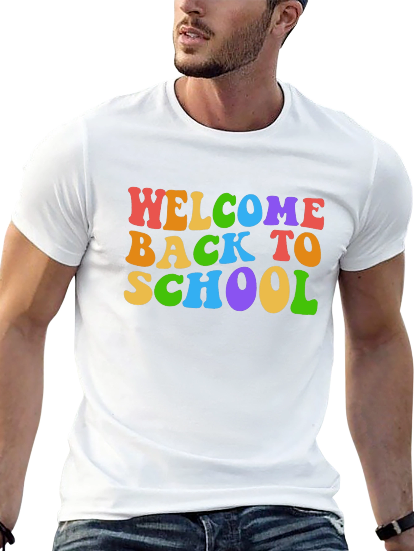 Black Welcome Back to School Retro T-Shirt view 13