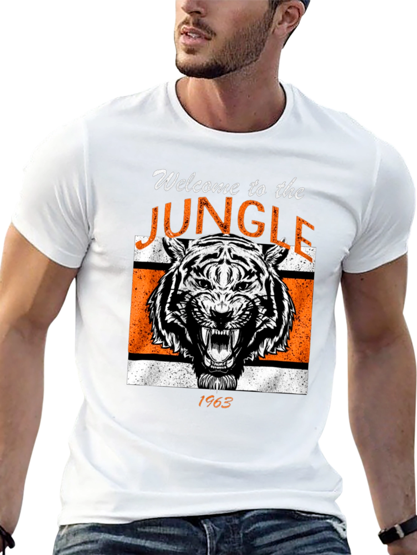 Black Welcome to the Jungle 1963 Tiger Graphic Tee view 13