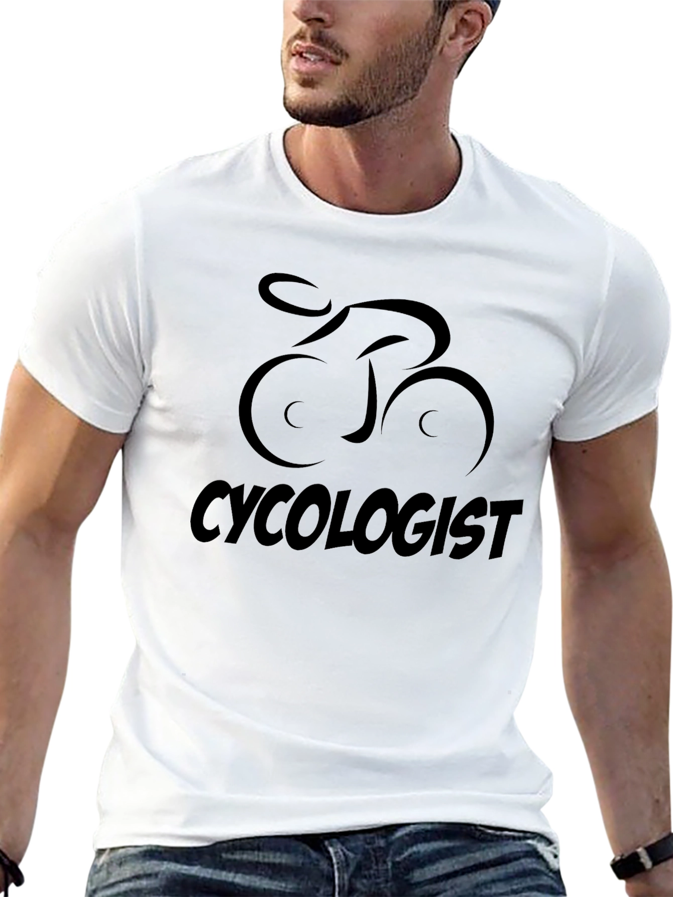 Black Cyclologist Graphic Tee - Bicycle Lover Shirt view 13