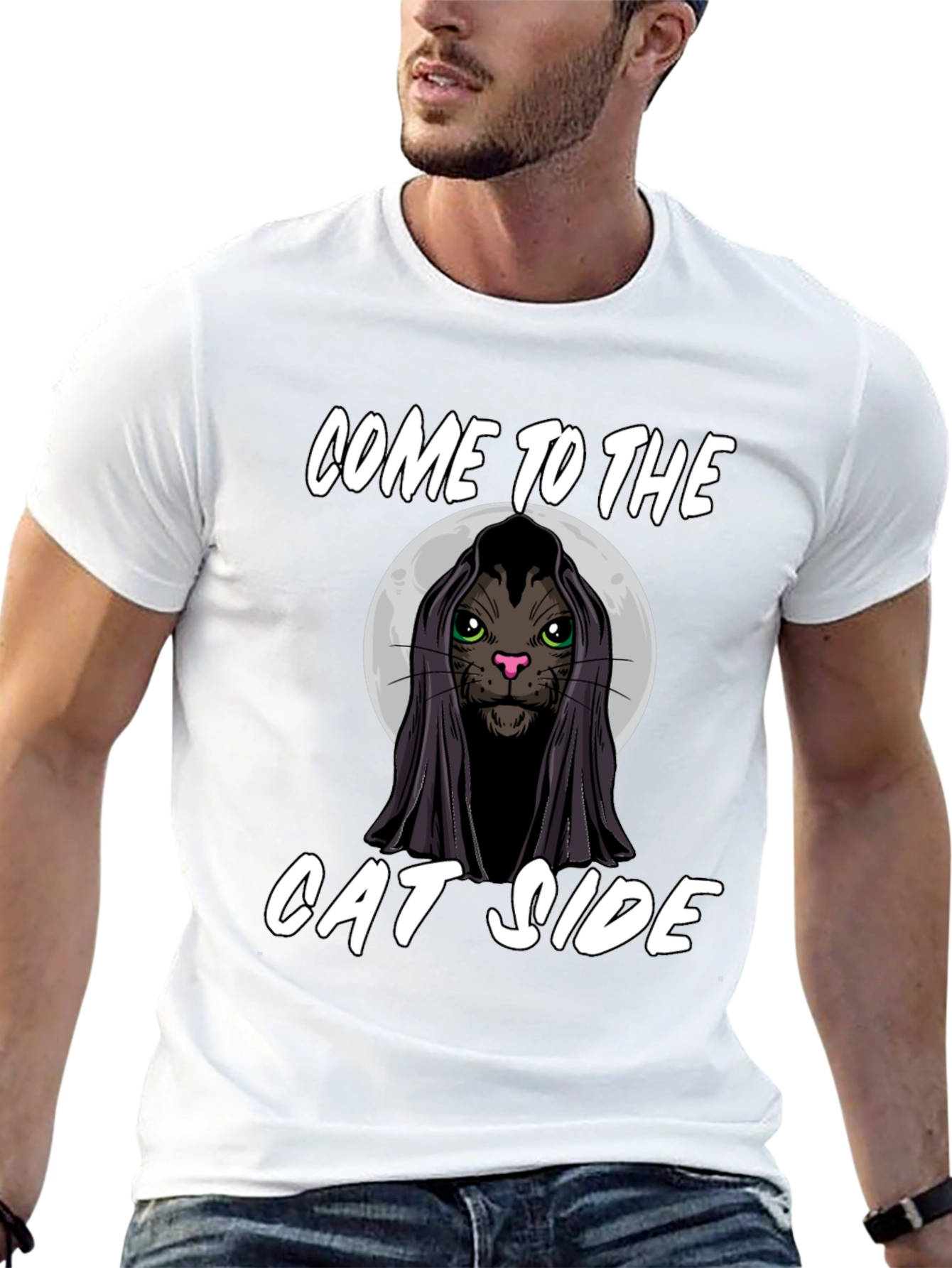 Black Come to the Cat Side Black T-Shirt view 13