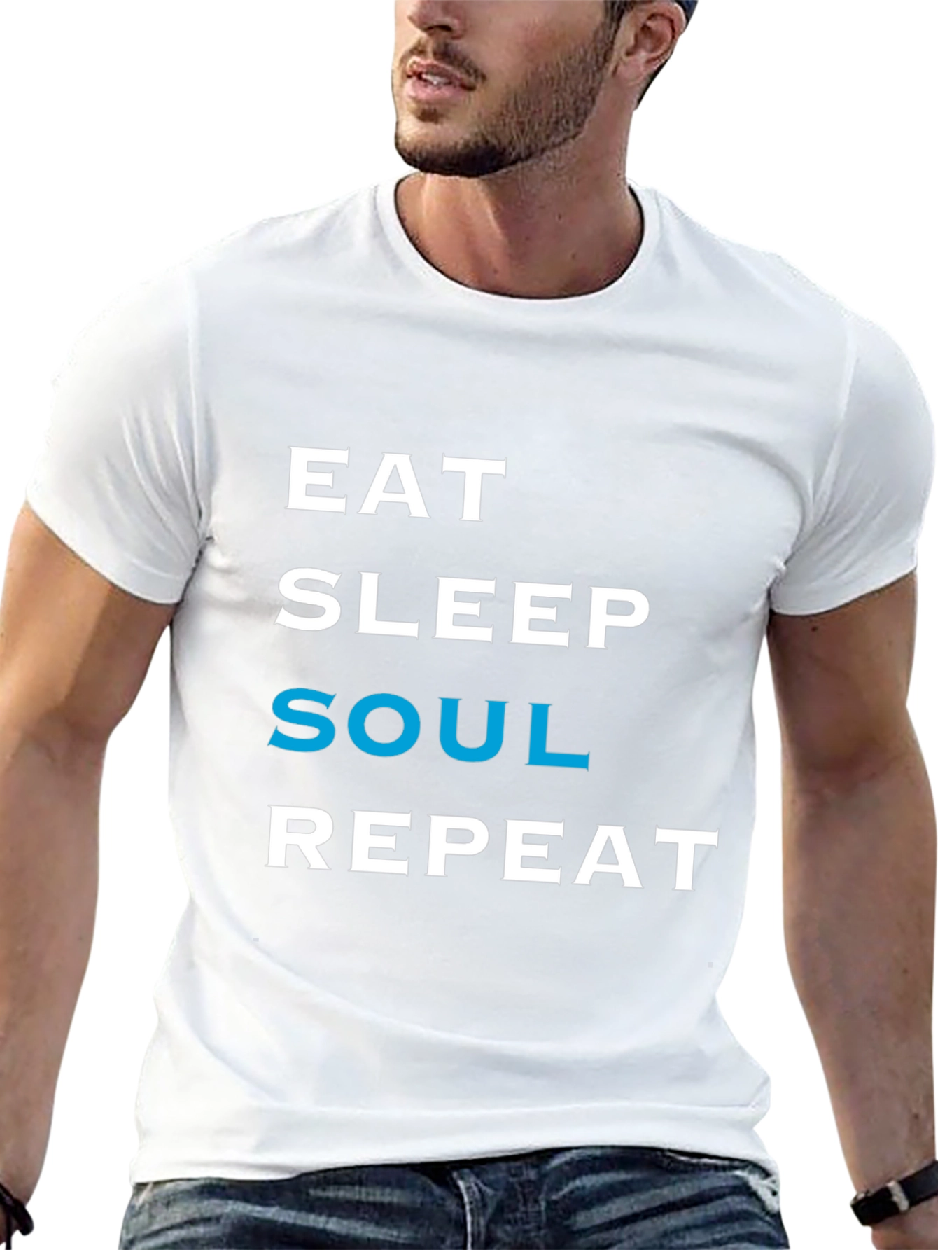 Black Eat Sleep Soul Repeat T-Shirt - Black Casual Tee view 13