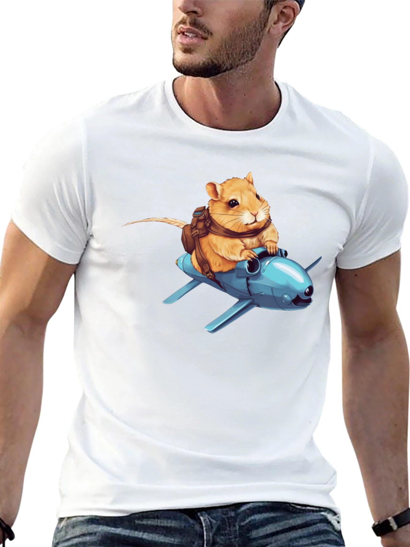 Black Gerbil Aviator T-Shirt view 13