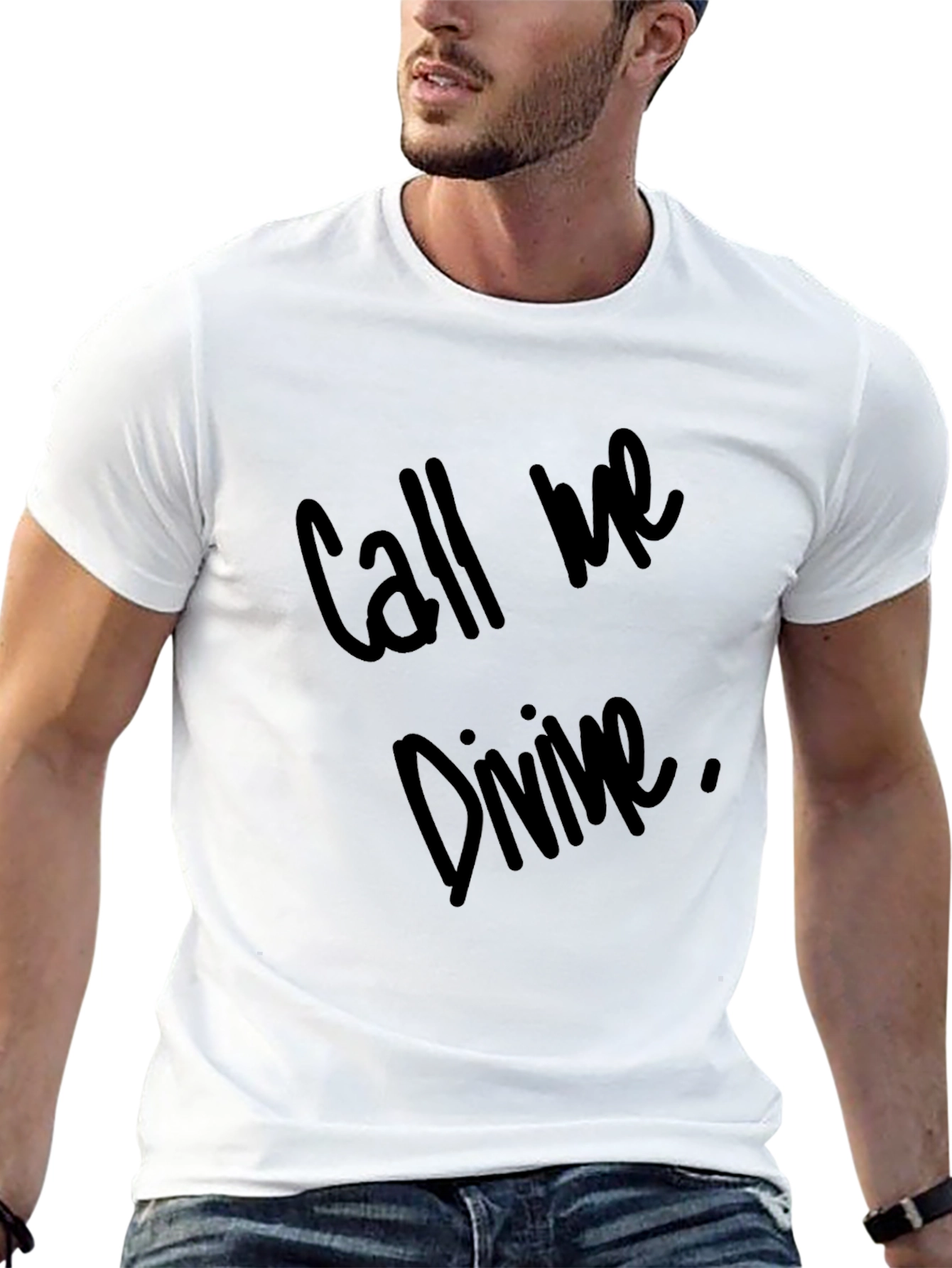 Black Call Me Divine Black T-Shirt view 13