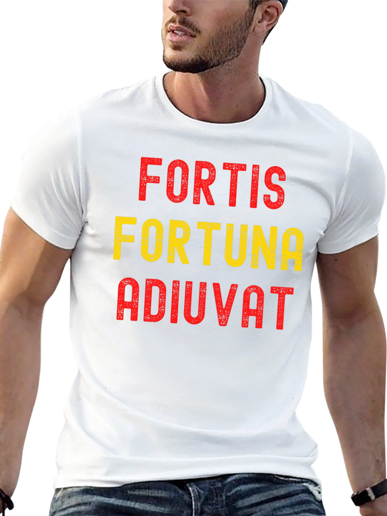 Black Fortis Fortuna Adiuvat Graphic Tee - Be Bold and Lucky! view 13