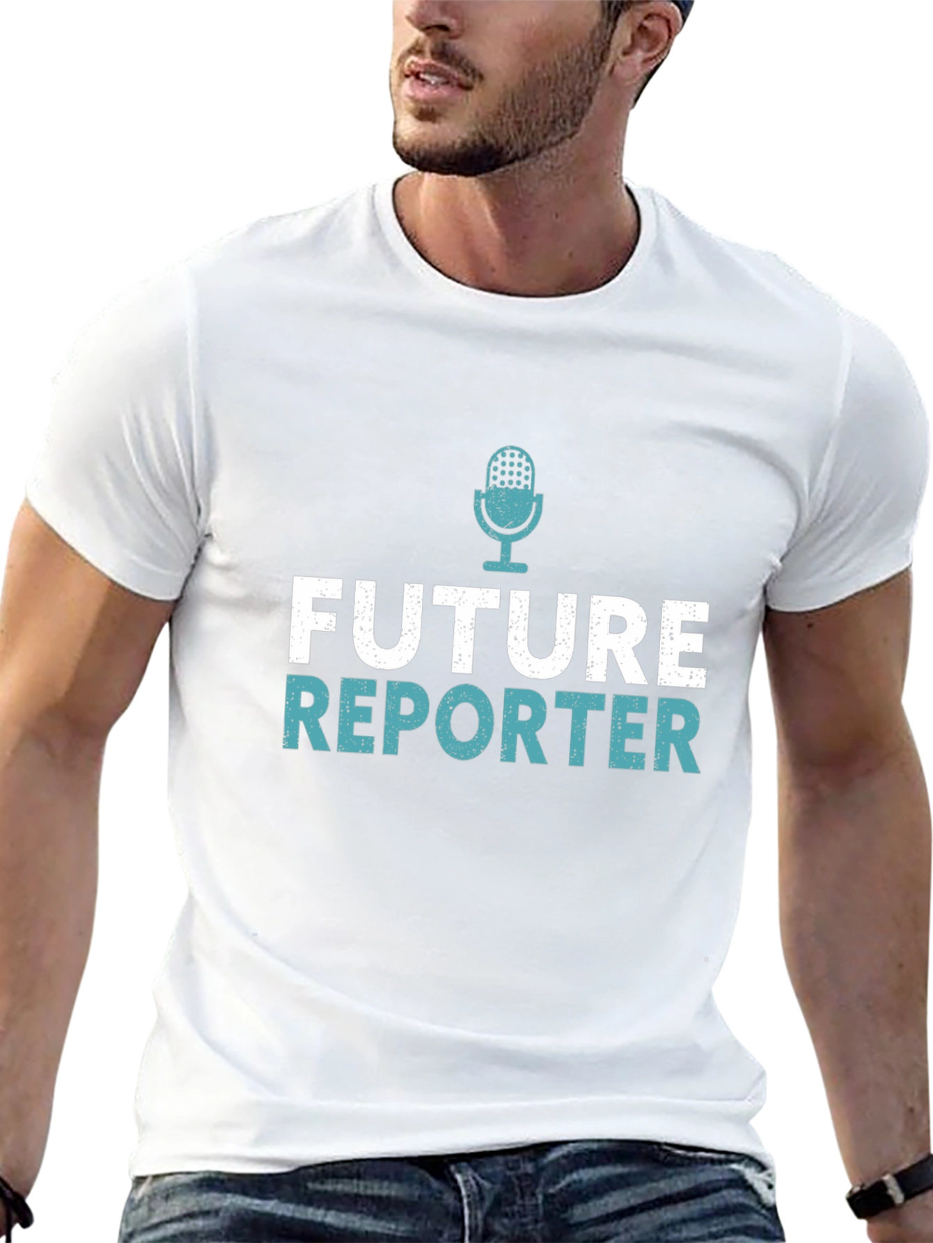 Black Future Reporter Graphic Tee - Black Cotton T-Shirt view 13