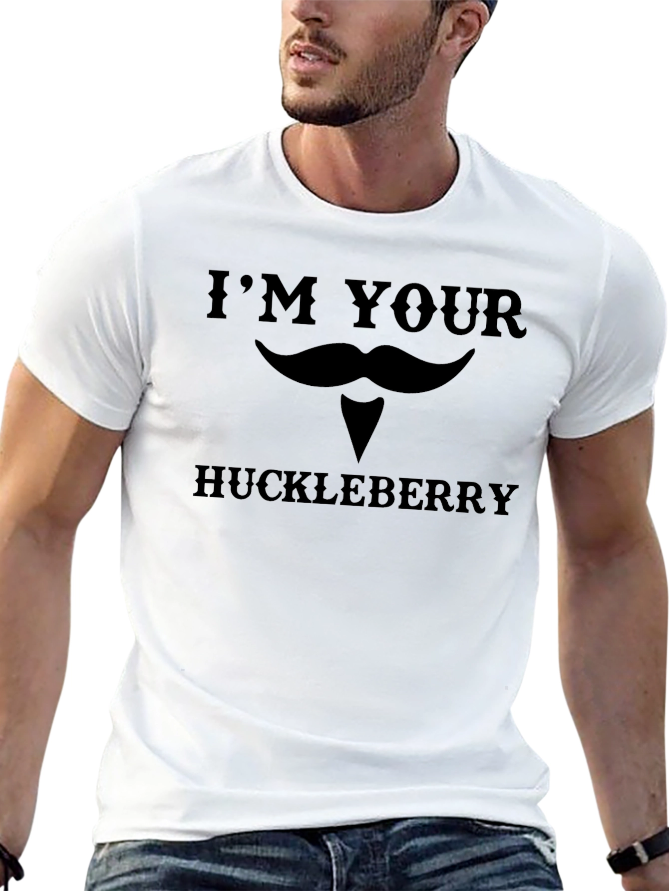 Black I'm Your Huckleberry T-Shirt Funny Western Graphic Tee view 13
