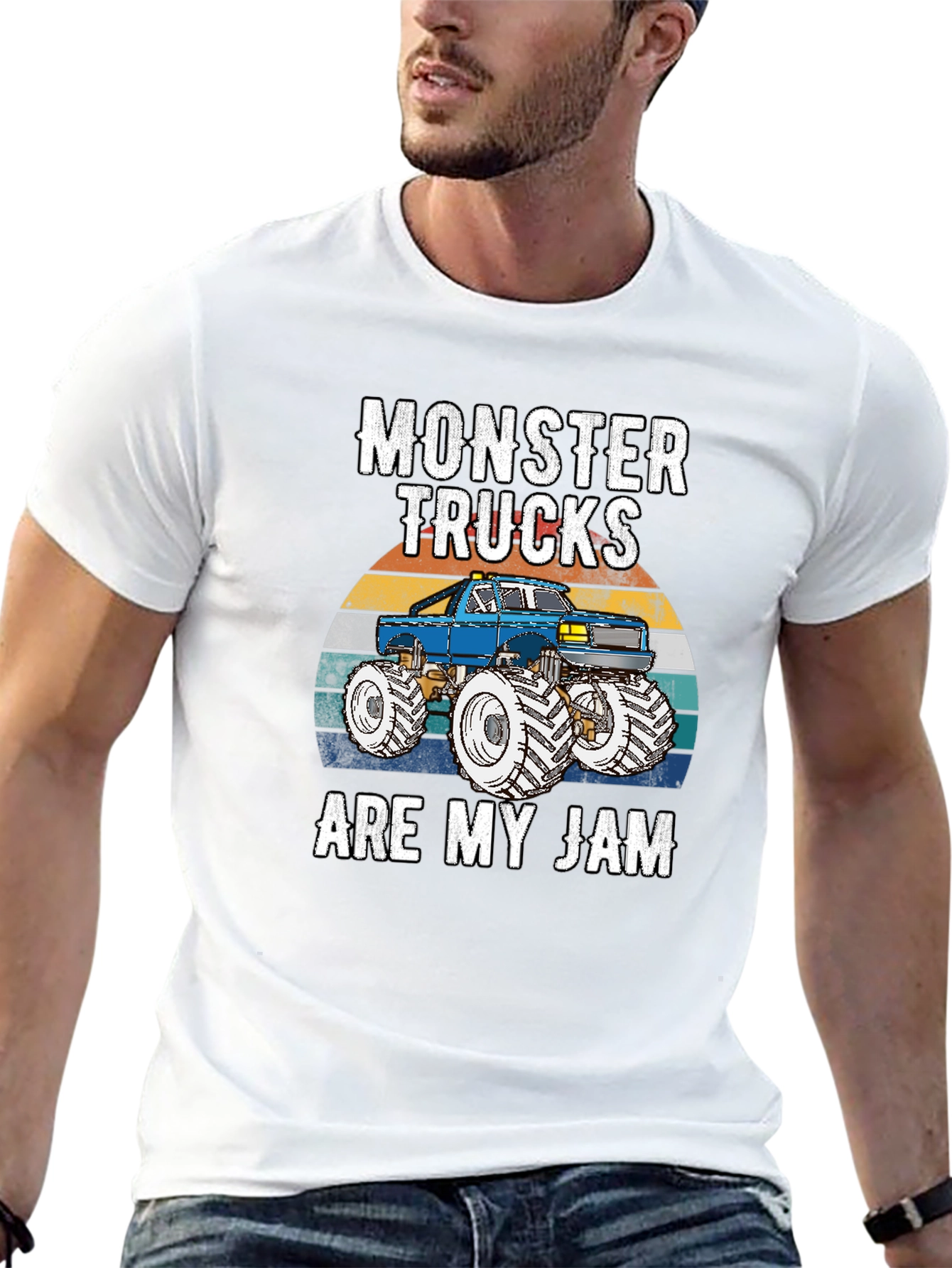 Black Monster Trucks Are My Jam Graphic Tee view 13