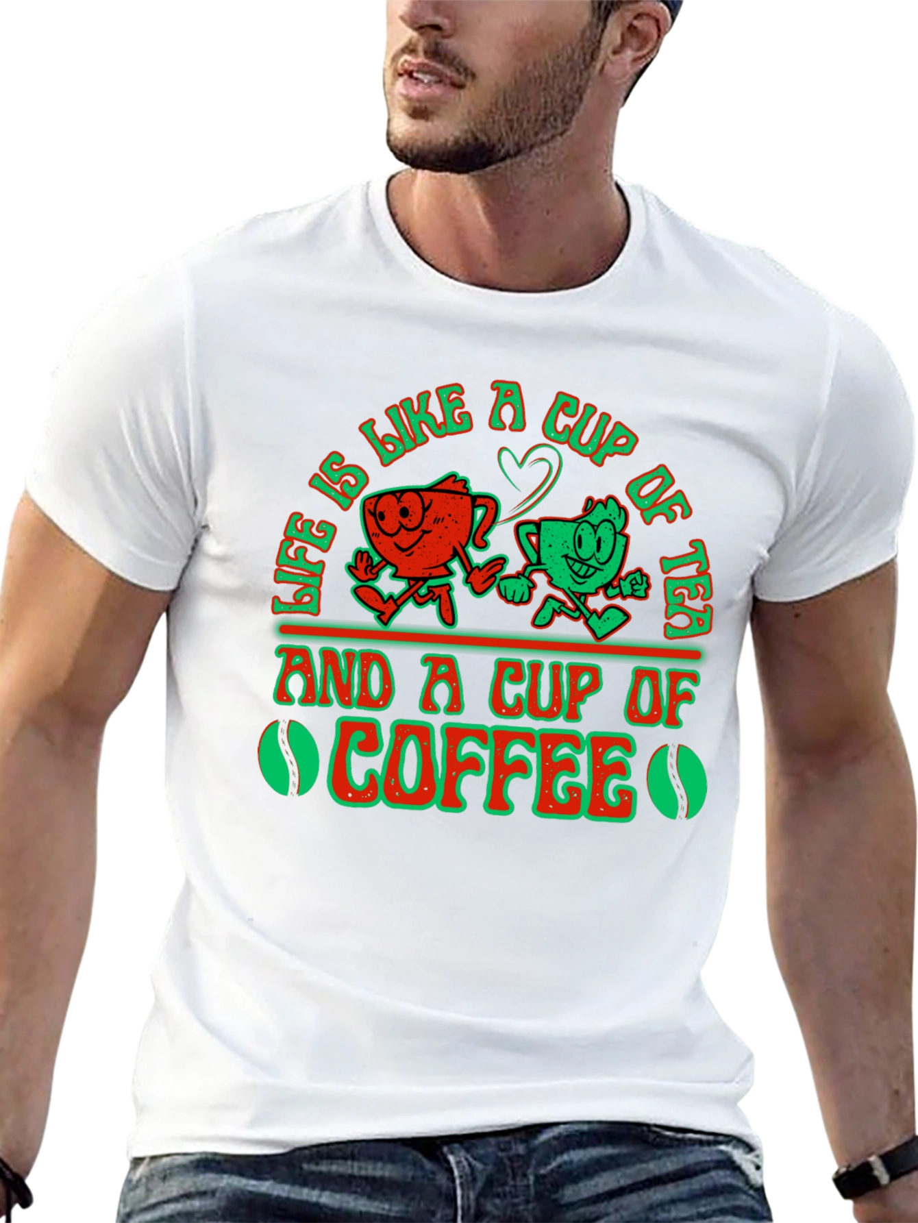 Black Life Is Like A Cup of Tea and Coffee Graphic T-Shirt view 13