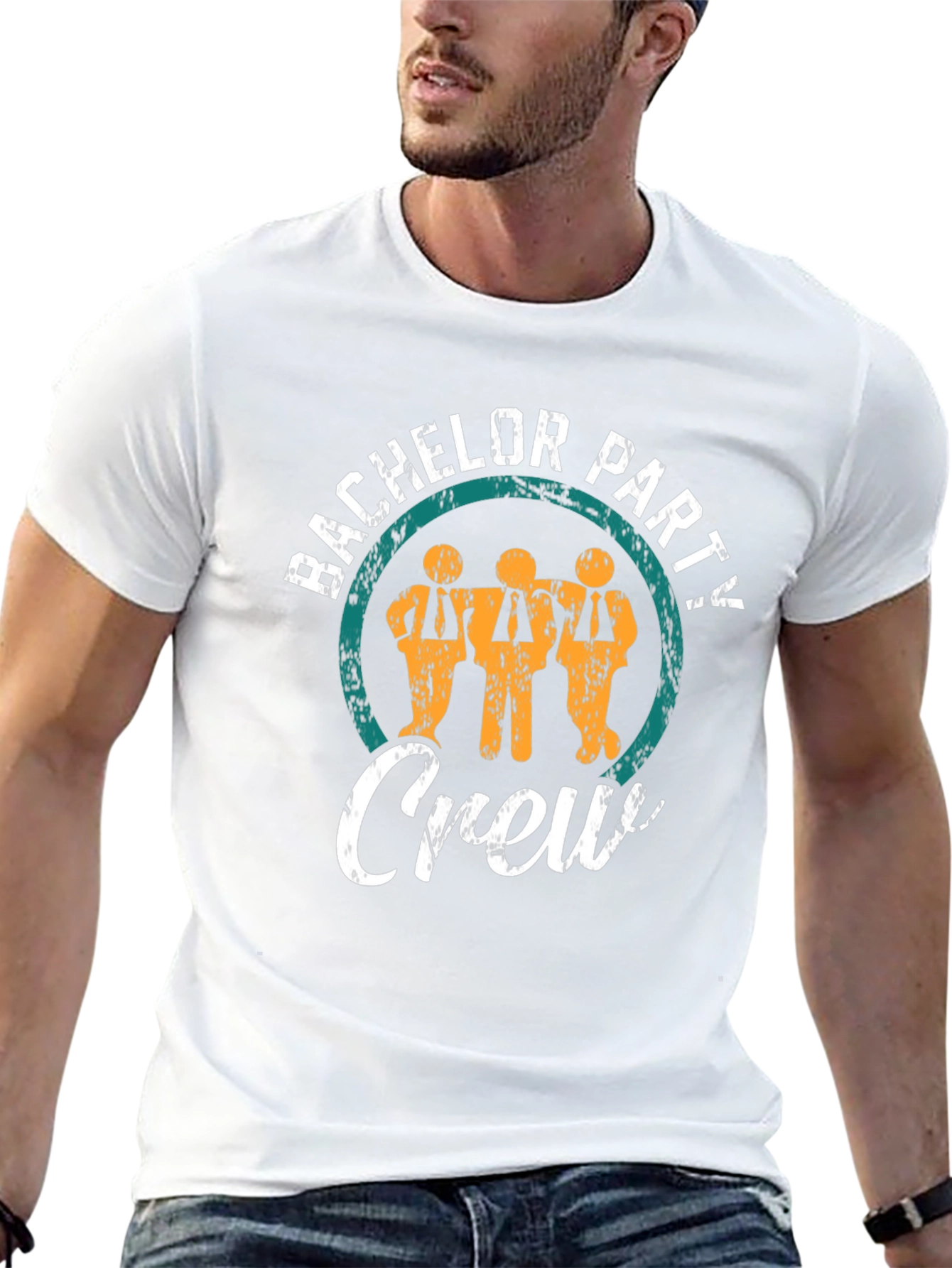 Black Bachelor Party Crew T-Shirt - Groom's Squad Tee view 13