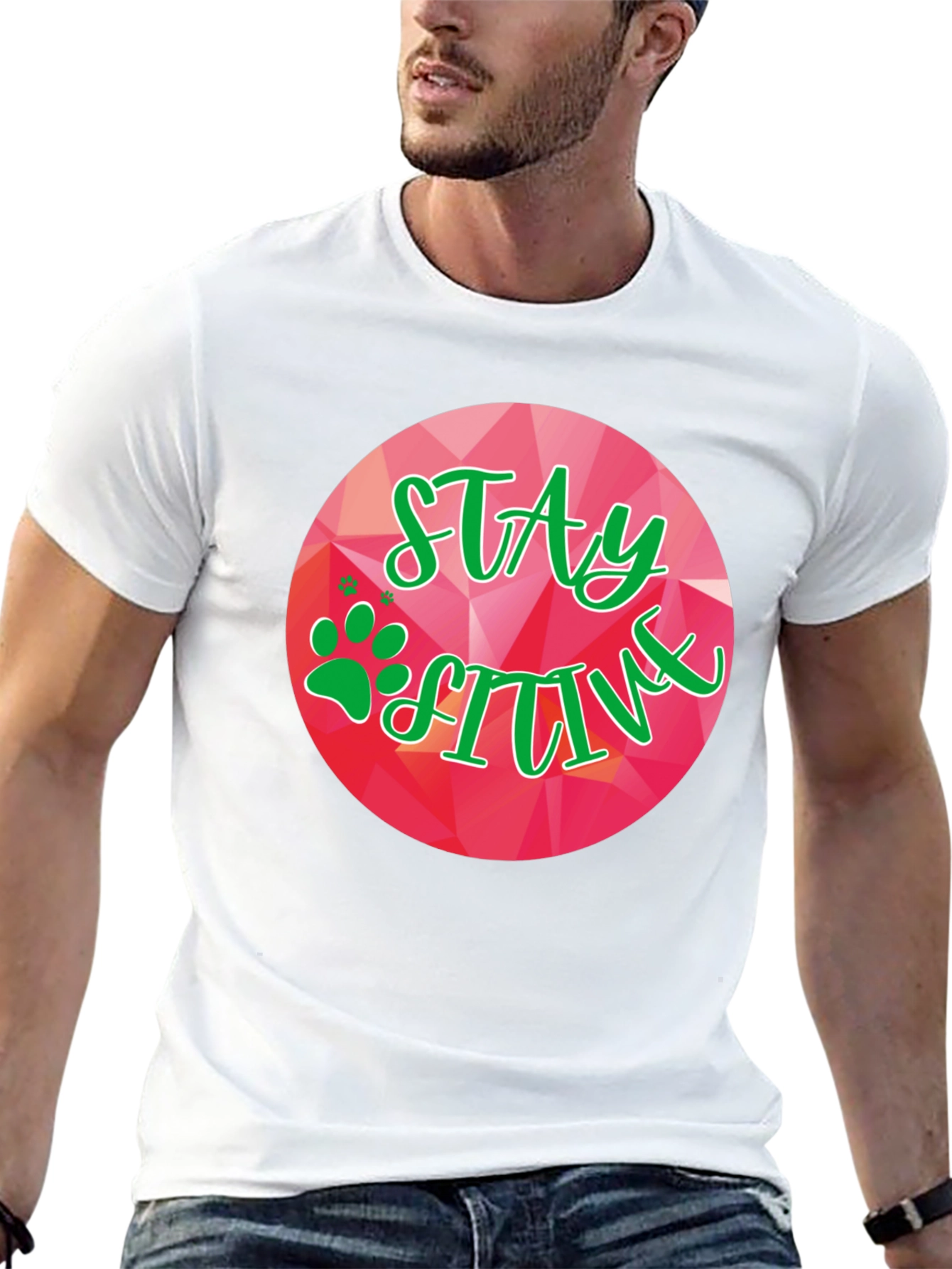Black Stay Positive Graphic Tee view 13