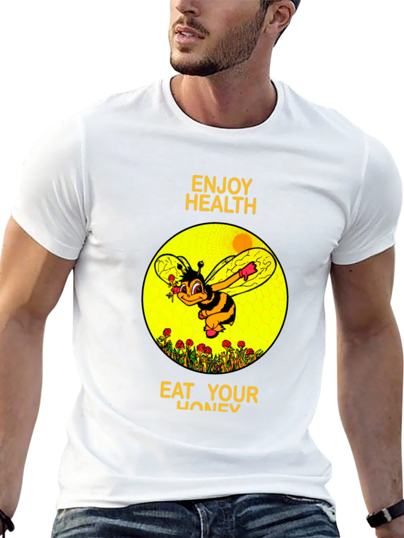 Black Enjoy Health Bee T-Shirt view 13