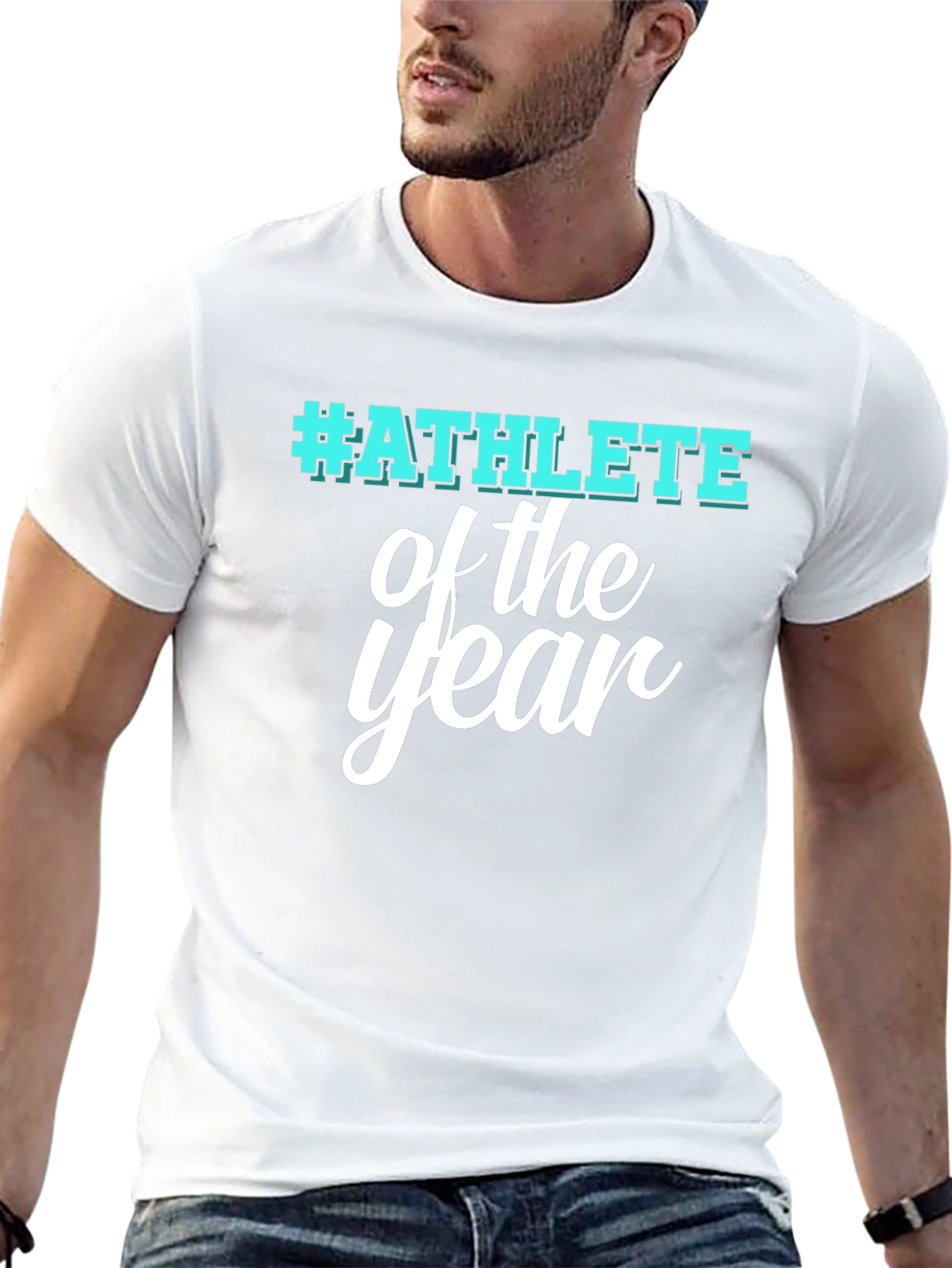 Black Athlete of the Year Black Graphic T-Shirt view 13