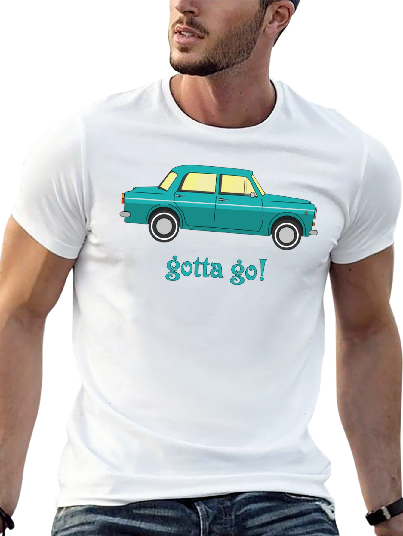 Black Gotta Go Retro Car T-Shirt view 13