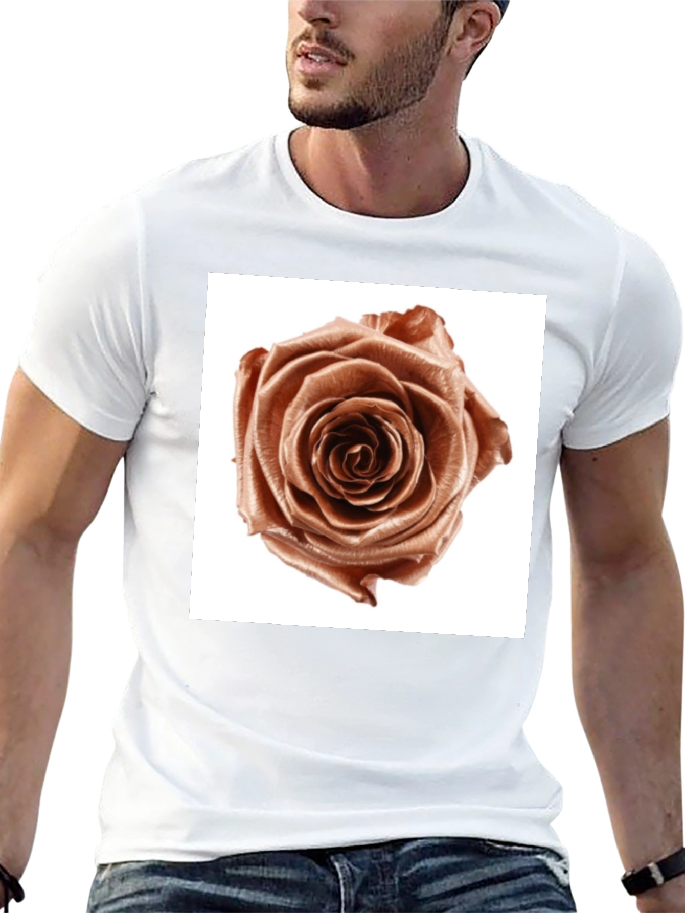 Black Rose Graphic Tee - Modern Floral Design view 13