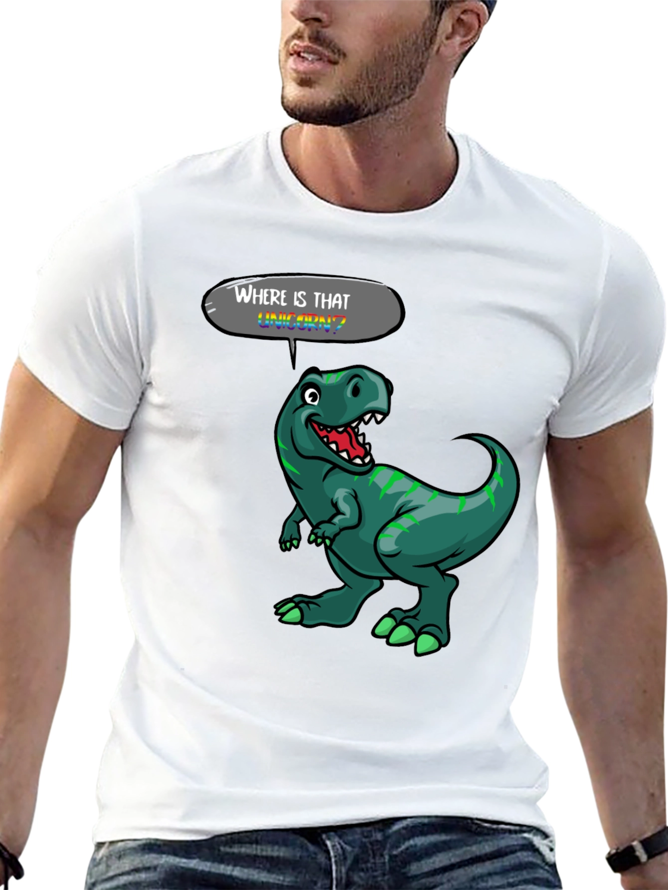 Black Dinosaur T-Shirt - Where is That Unicorn? view 13