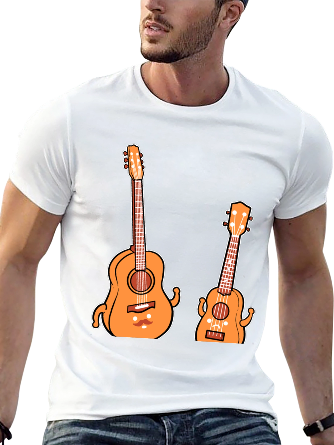 Black Funny Guitar T-Shirt - Musical Instrument Tee view 13