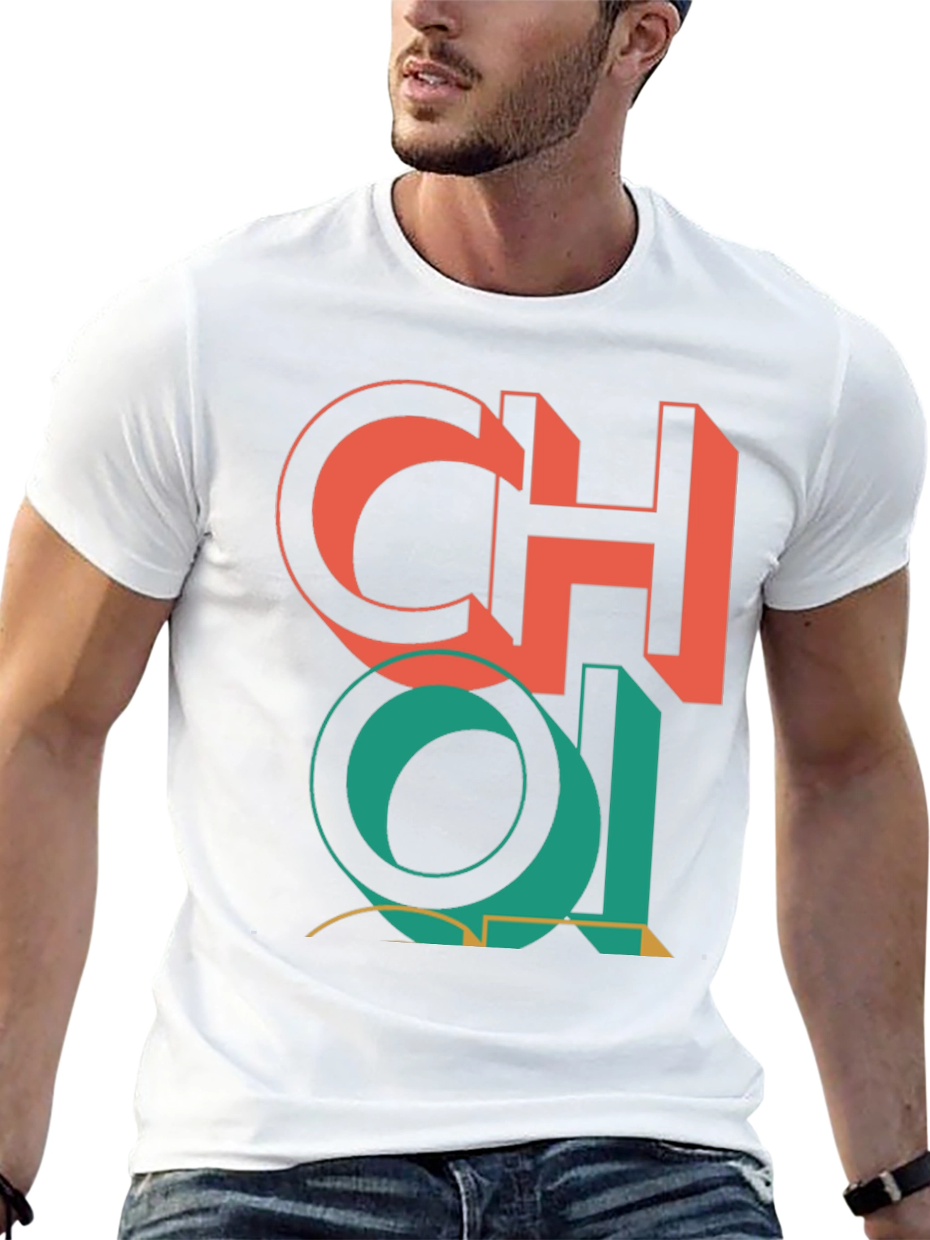 Black Abstract Graphic Tee - Bold Design view 13