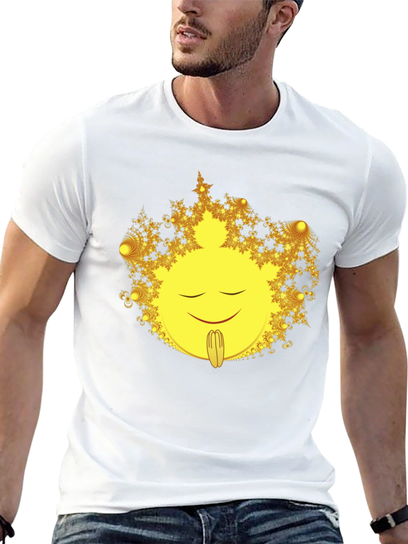 Meditating Sun Graphic T-Shirt - Relaxed Fit - 13