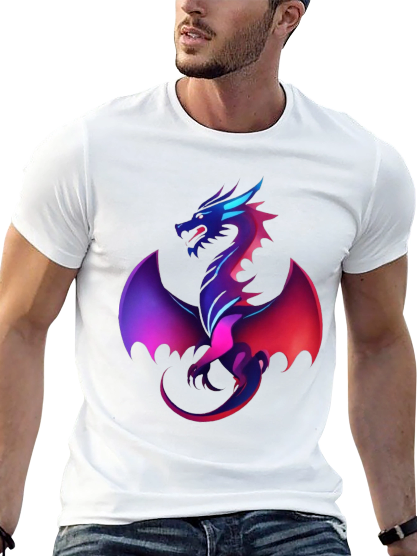 Black Dragon Graphic Tee - Men's Black T-Shirt view 13