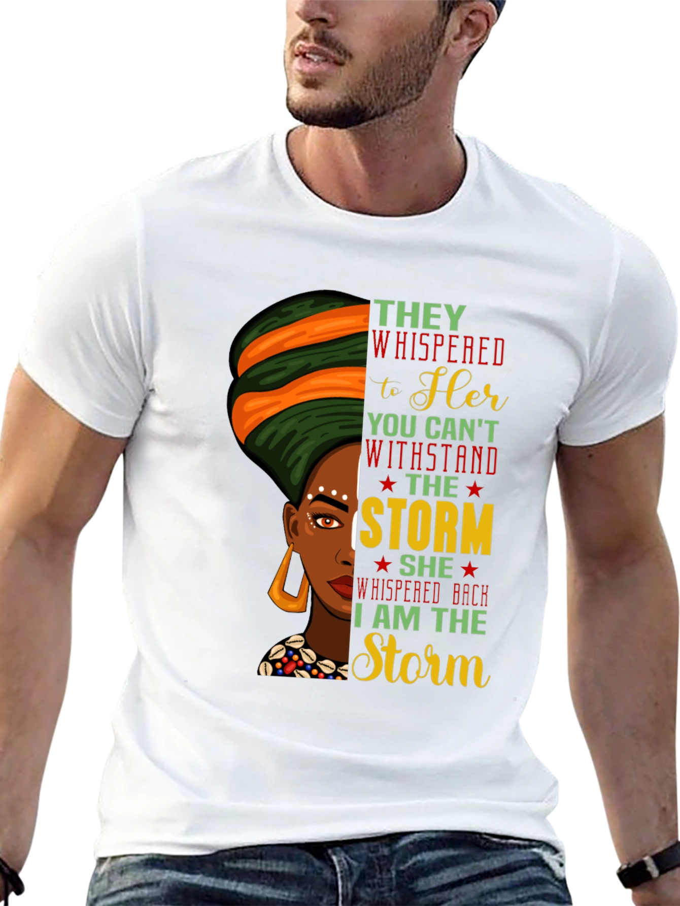 Black Empowered Black Woman T-Shirt - I Am The Storm Graphic Tee view 13