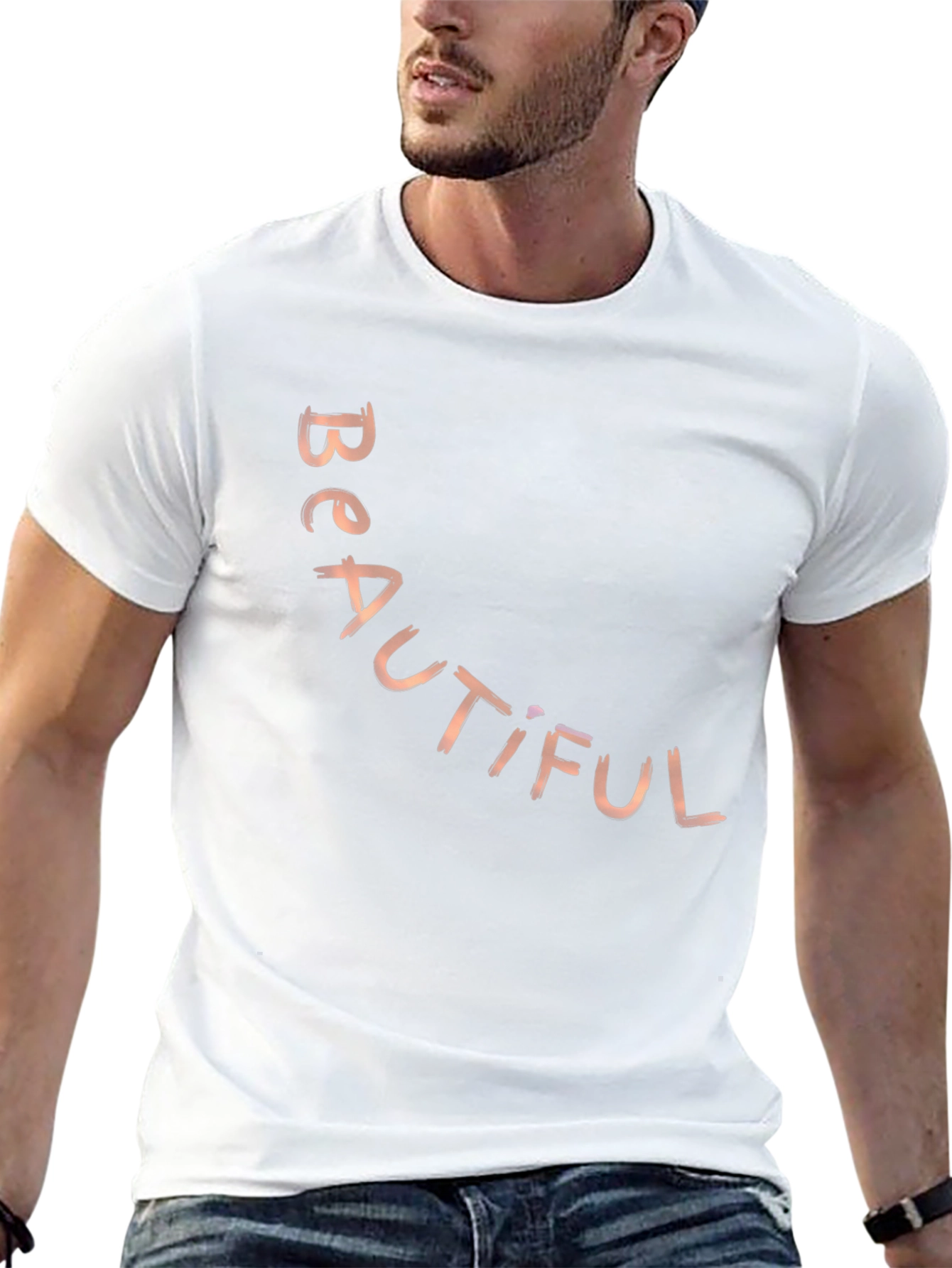 Black Beautiful Graphic Tee - Soft Cotton Crewneck view 13