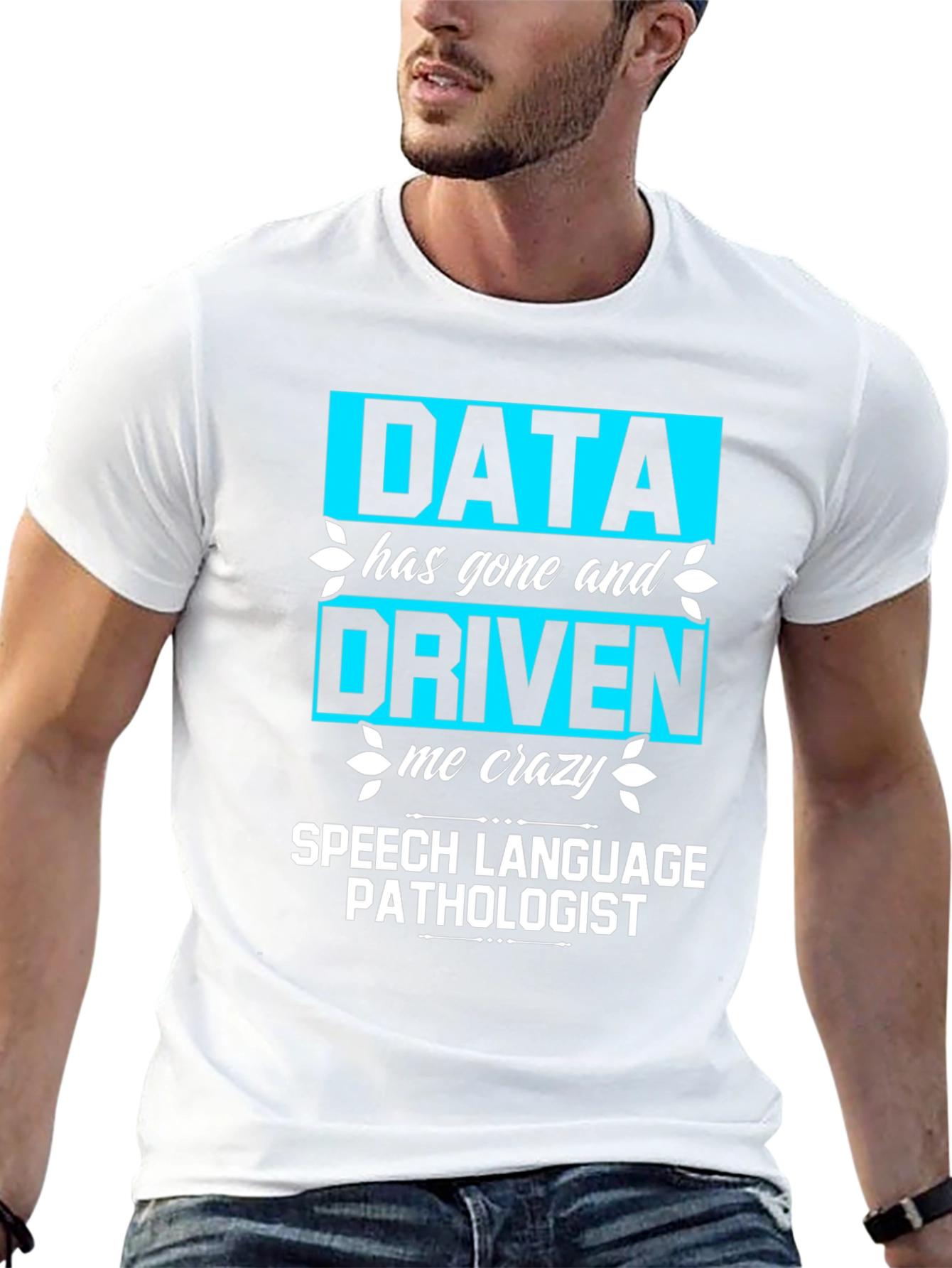 Black Data Driven Speech Pathologist T-Shirt view 13