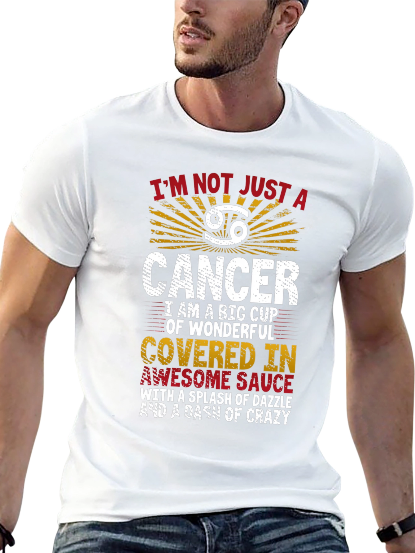 Black Cancer Zodiac Sign T-Shirt: Awesome & Crazy Edition view 13