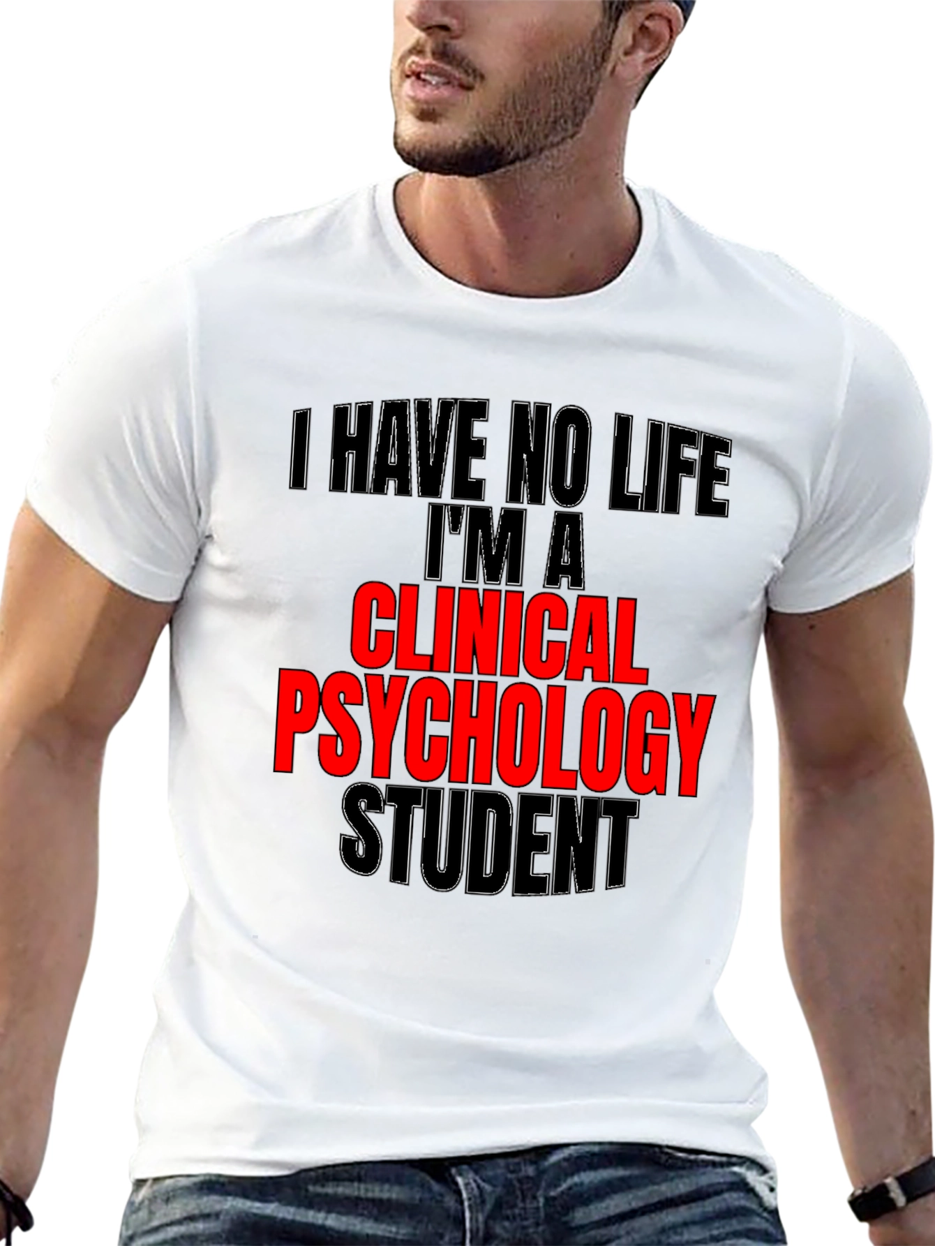 Black Clinical Psychology Student Graphic Tee view 13