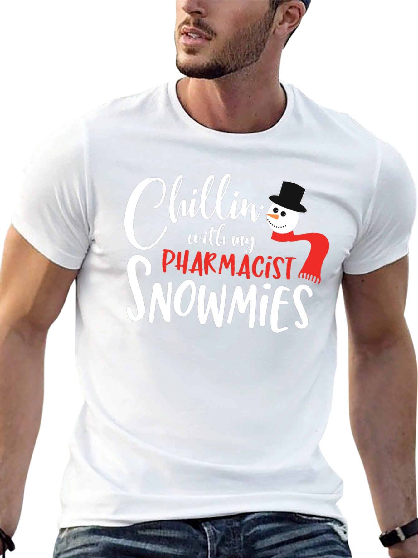 Black Chillin' With My Pharmacist Snowmies T-Shirt view 13