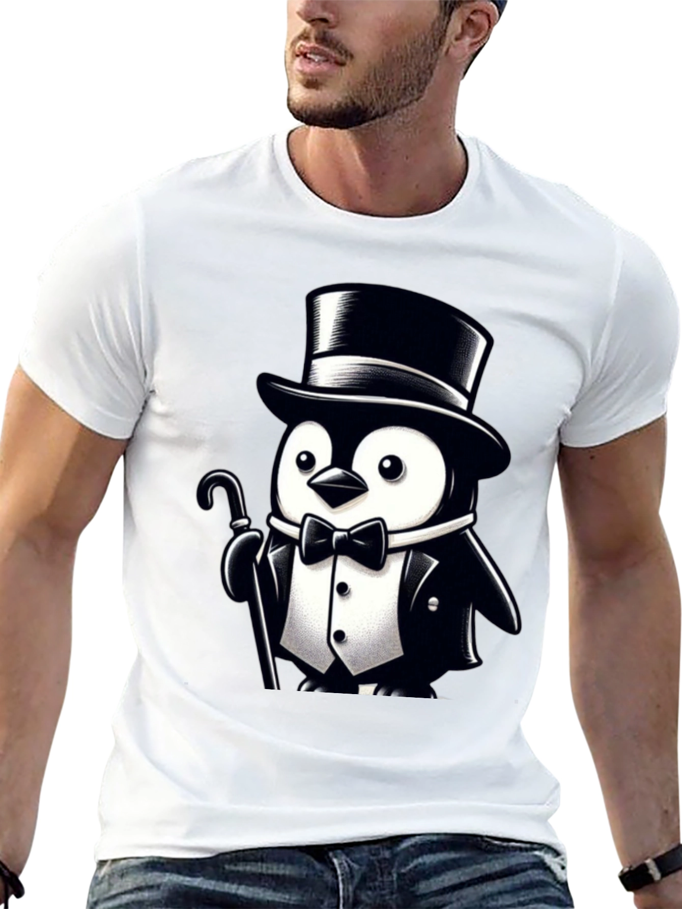 Black Penguin Tuxedo Graphic Tee - Classy Cool view 13