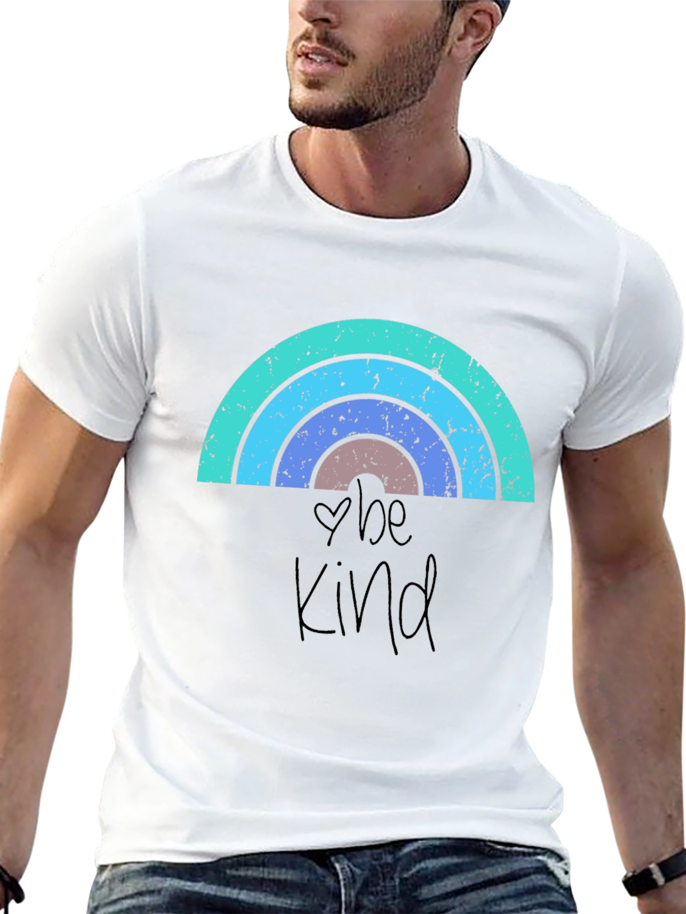 Black Be Kind Rainbow Graphic Tee - Unisex view 13